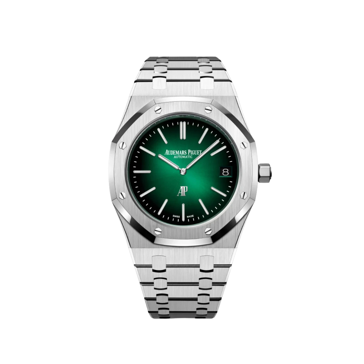 Audemars Piguet Royal Oak 15202PT.OO.1240PT.01 'Jumbo' Extra-Thin Platinum Green Dial (2023)