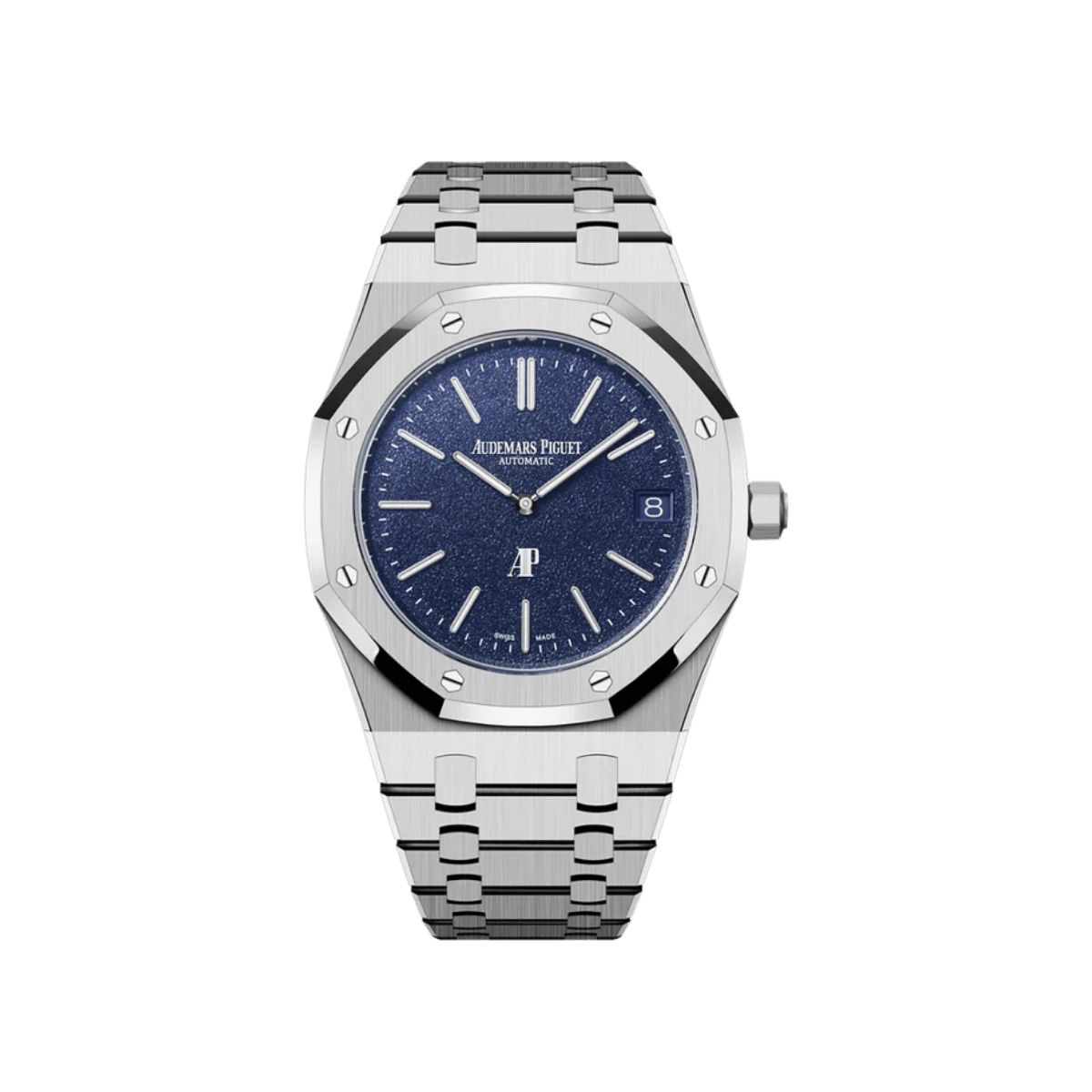 Audemars Piguet Royal Oak 16202BC.OO.1240BC.02 'Jumbo' Extra-Thin White Gold Grainy Blue Dial (2024)