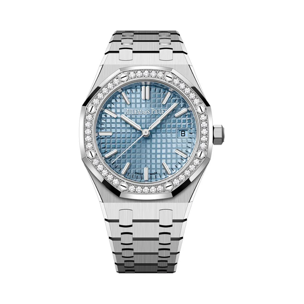 Audemars Piguet Royal Oak 77451ST.ZZ.1361ST.03 'Ladies' Stainless Steel Blue Dial Diamond Bezel (2025)