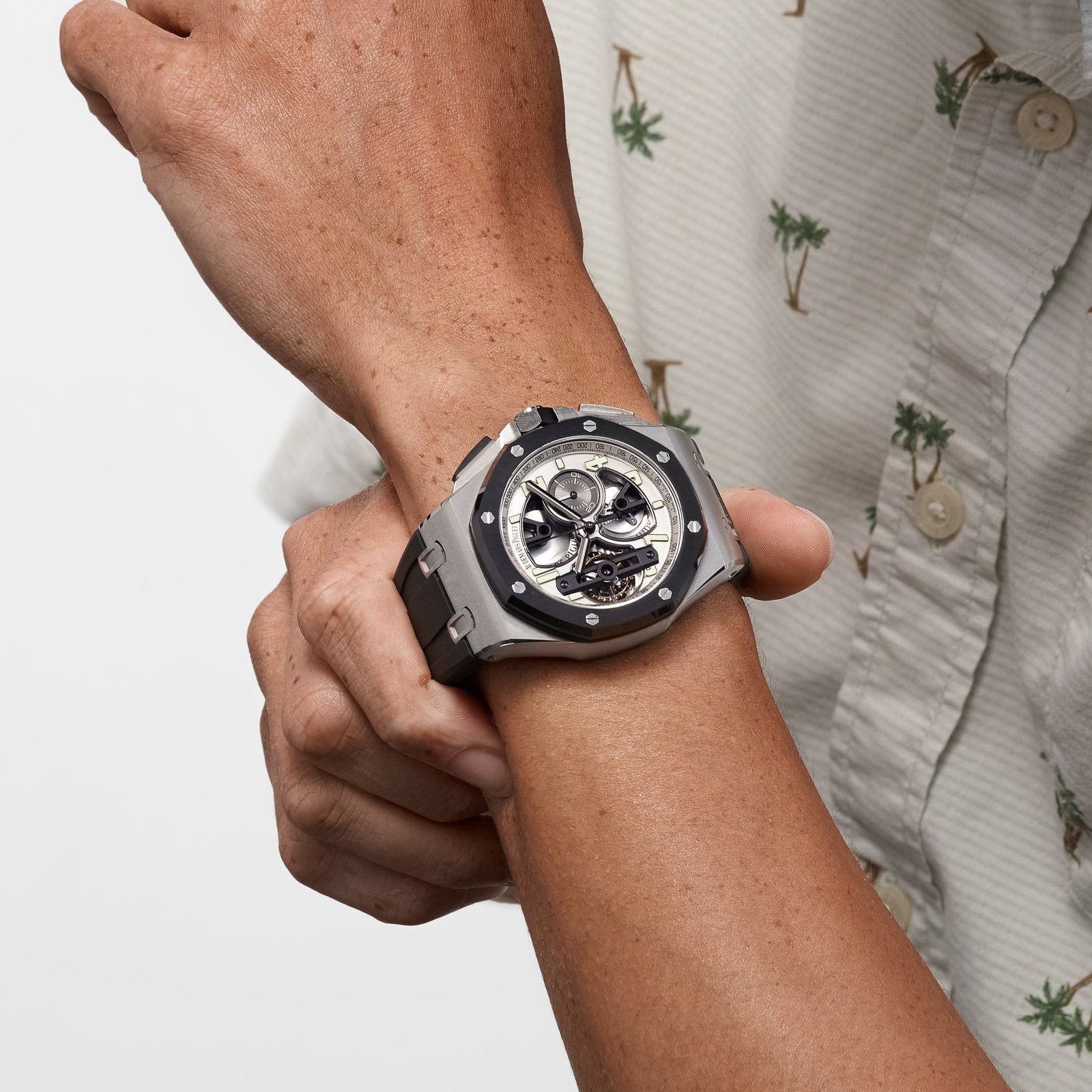 Audemars Piguet Royal Oak Offshore Chronograph 26387IO.OO.D002CA.01 Tourbillon Titanium Openworked Dial Limited Edition of 15 (2015) - Image 2