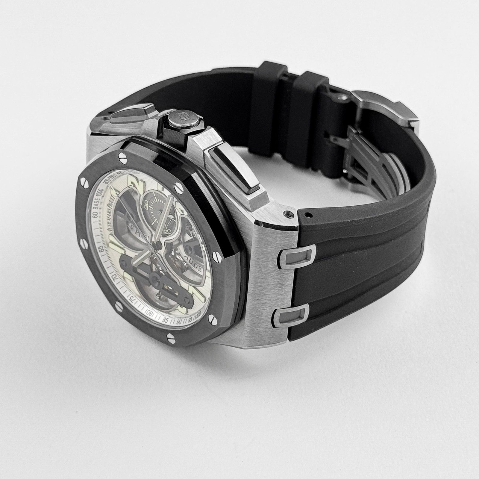 Audemars Piguet Royal Oak Offshore Chronograph 26387IO.OO.D002CA.01 Tourbillon Titanium Openworked Dial Limited Edition of 15 (2015) - Image 4