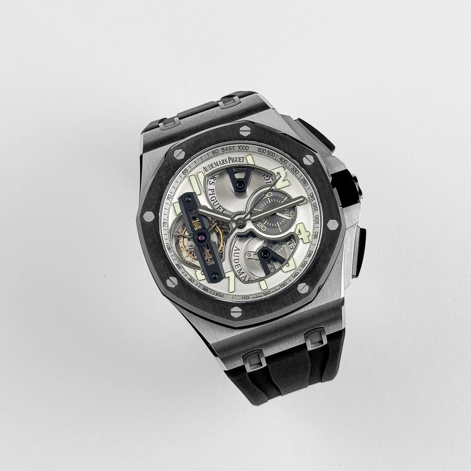 Audemars Piguet Royal Oak Offshore Chronograph 26387IO.OO.D002CA.01 Tourbillon Titanium Openworked Dial Limited Edition of 15 (2015) - Image 3