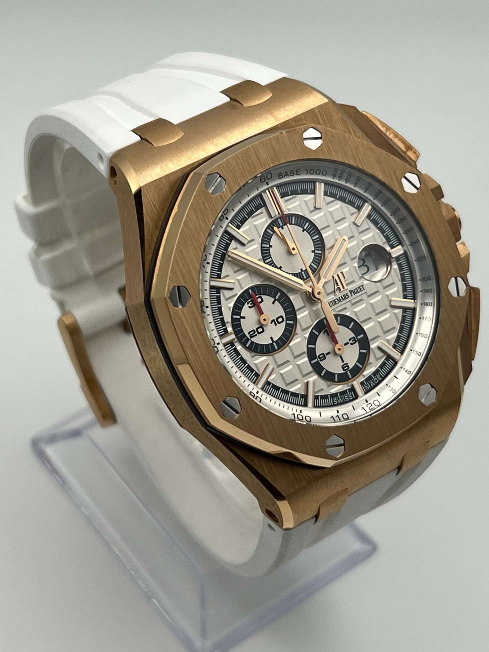 Audemars Piguet Royal Oak Offshore Byblos Edition 26408OR.OO.A010CA.01 Chronograph Rose Gold White Dial Limited Edition of 50 - Image 3
