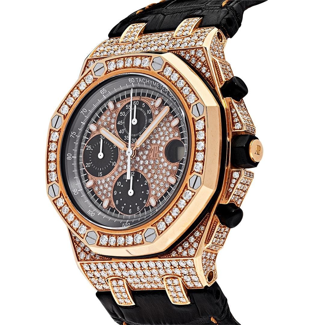 Audemars Piguet Royal Oak Offshore 26470OR.OO.A125CR.01 Chronograph Rose Gold Diamond Bezel - Image 3