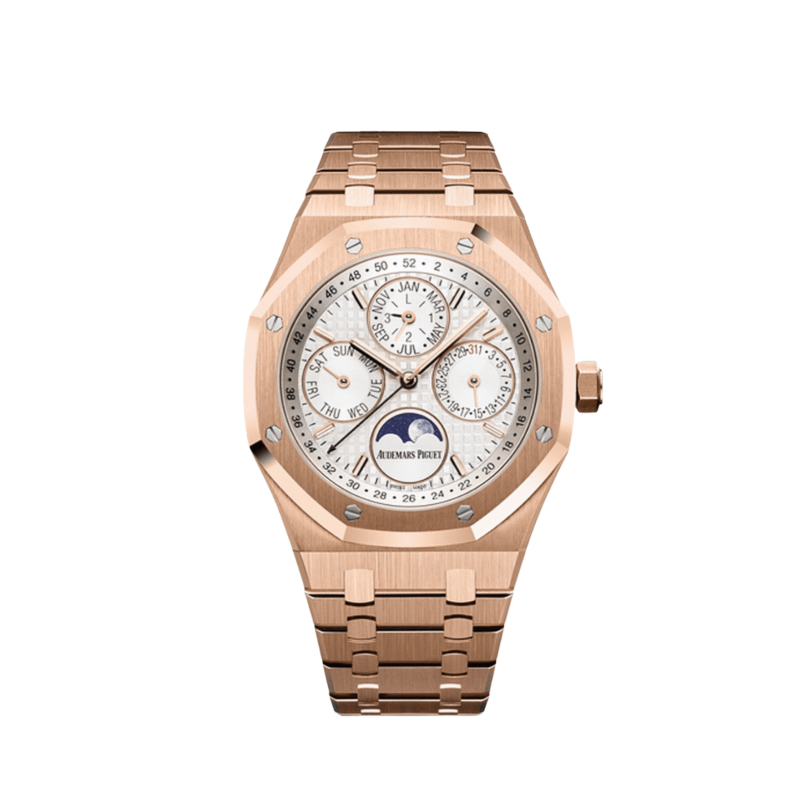 Audemars Piguet Royal Oak Perpetual Calendar 26574OR.OO.1220OR.01 Rose Gold Silver Dial (2021)