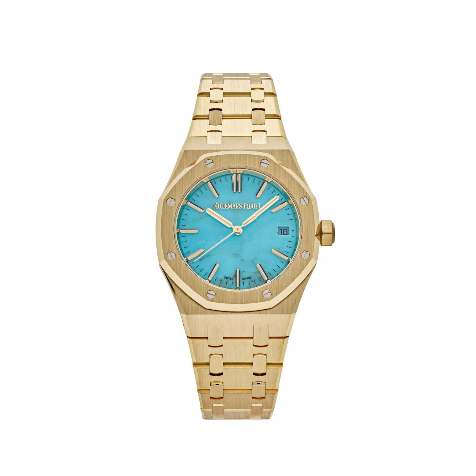 Audemars Piguet Royal Oak Selfwinding 15550BA.OO.1356BA.01 Yellow Gold Blue Turquoise Dial (2025)