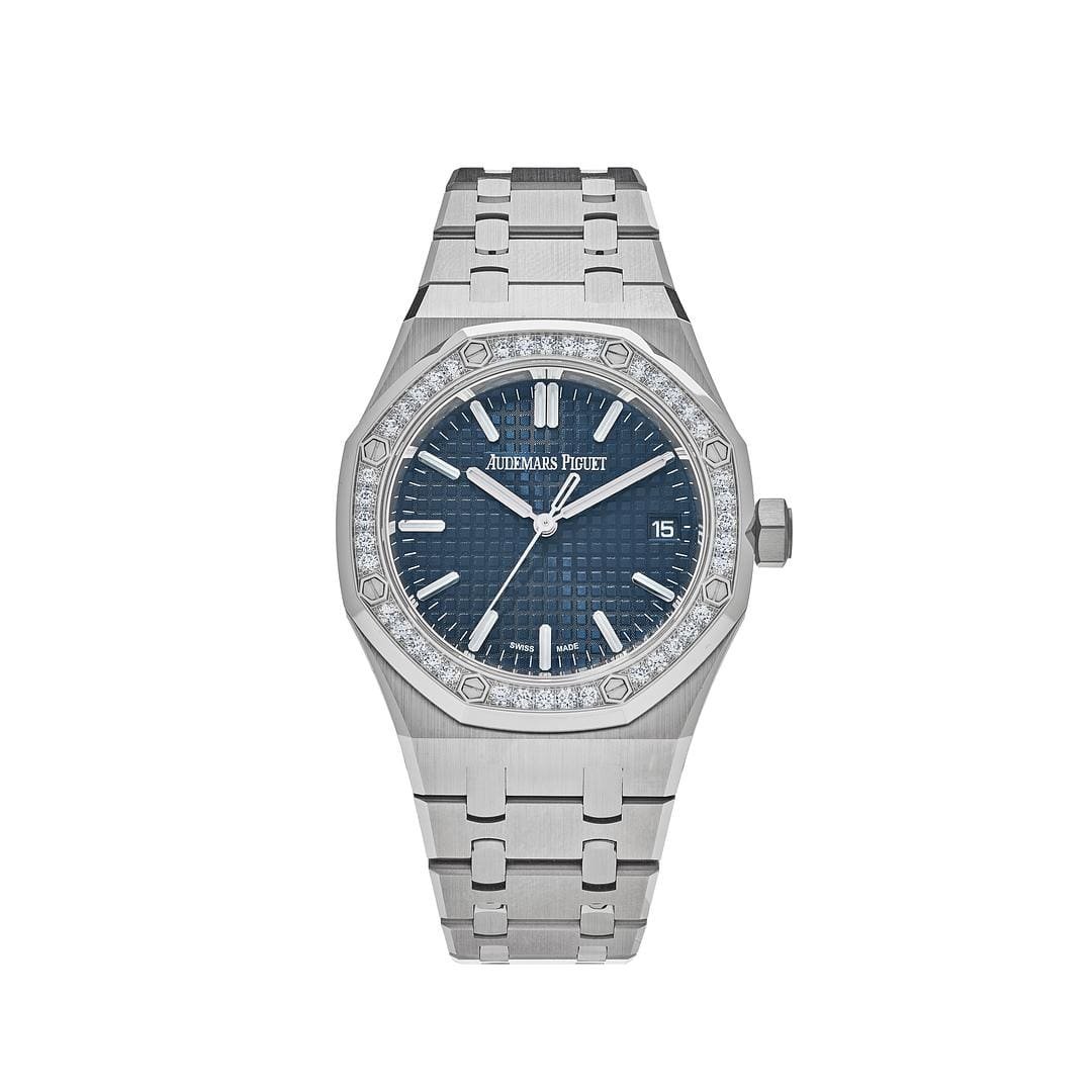 Audemars Piguet Royal Oak Selfwinding 15551ST.ZZ.1356ST.05 Blue Dial Diamond Bezel