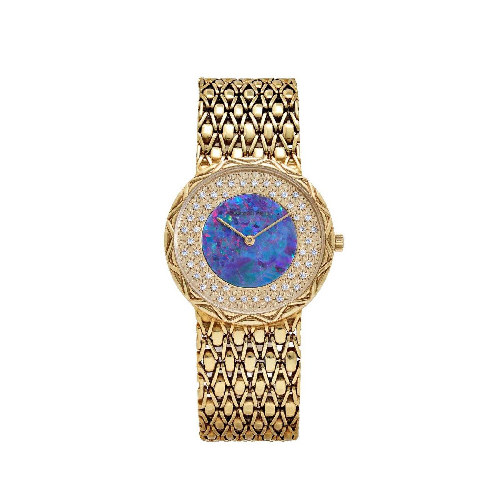 Audemars Piguet Vintage Cobra Yellow Gold Opal Diamond Dial Quartz