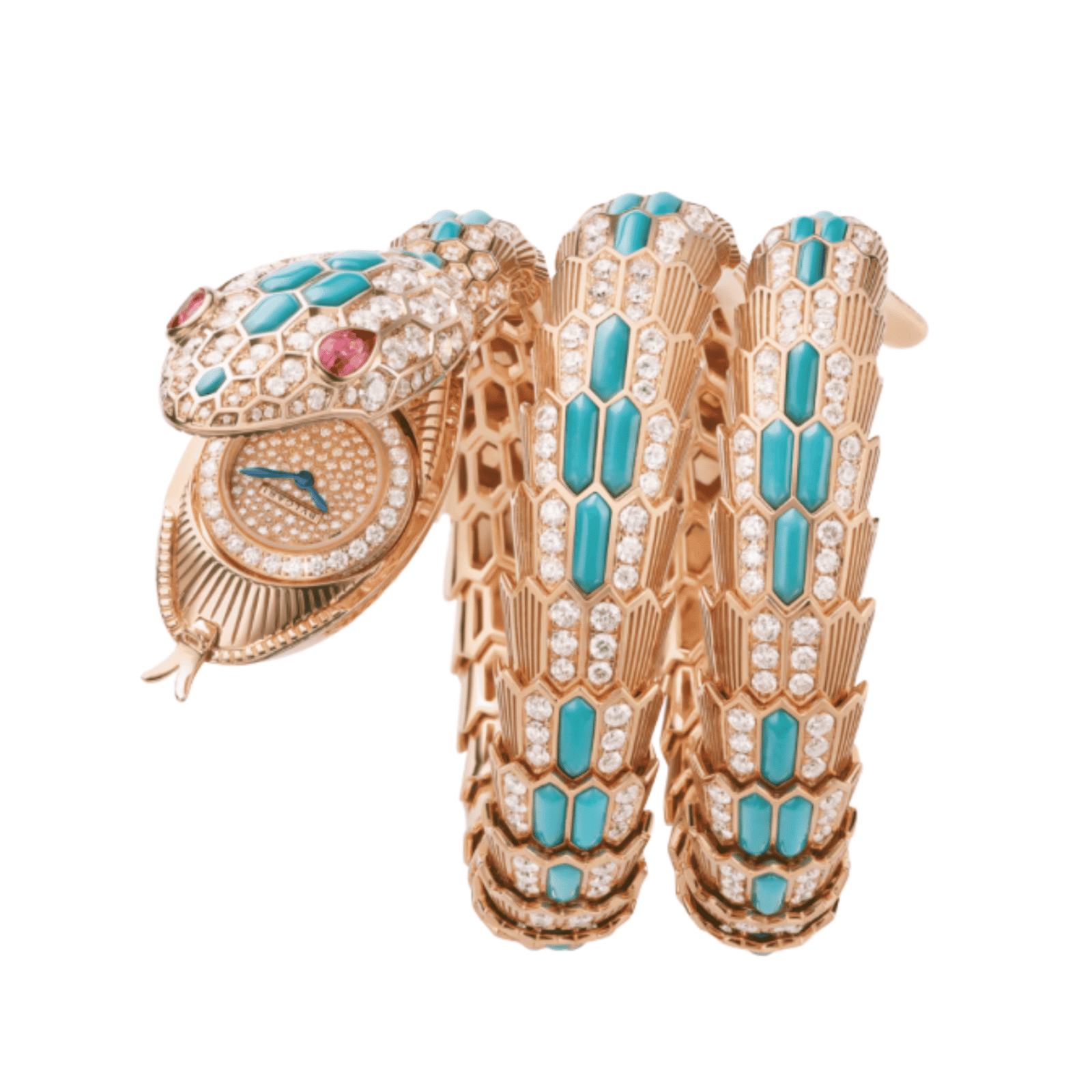 BVLGARI Serpenti 103558 Misteriosi High Jewellery Secret Watch Rose Gold Diamond Turquoise Rubellite Tourmaline (2025)