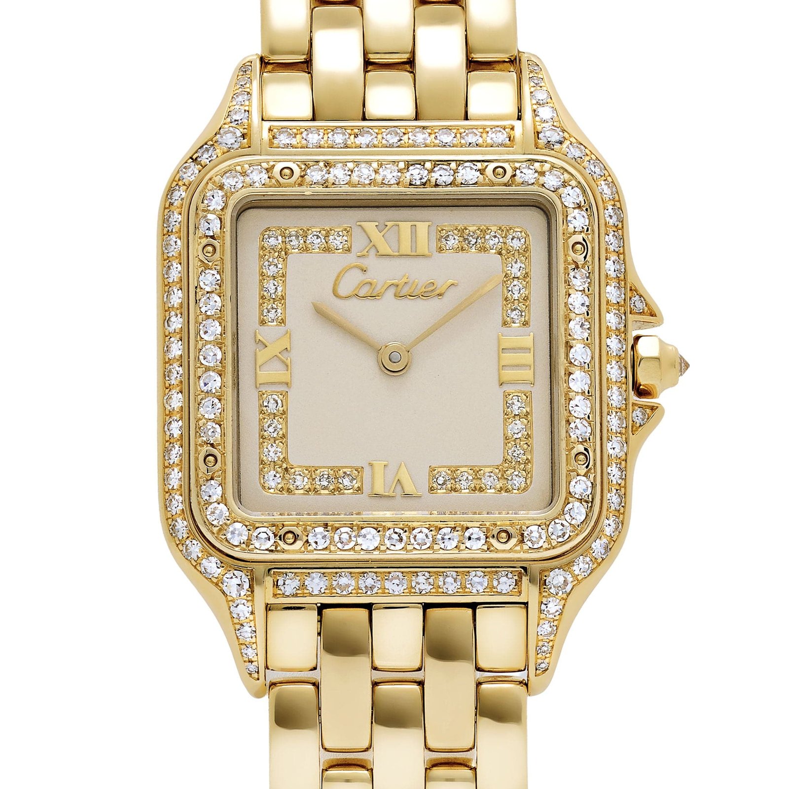 Cartier Panthère 88369 Yellow Gold Diamond-Set Dial Bezel Lugs Quartz - Image 4