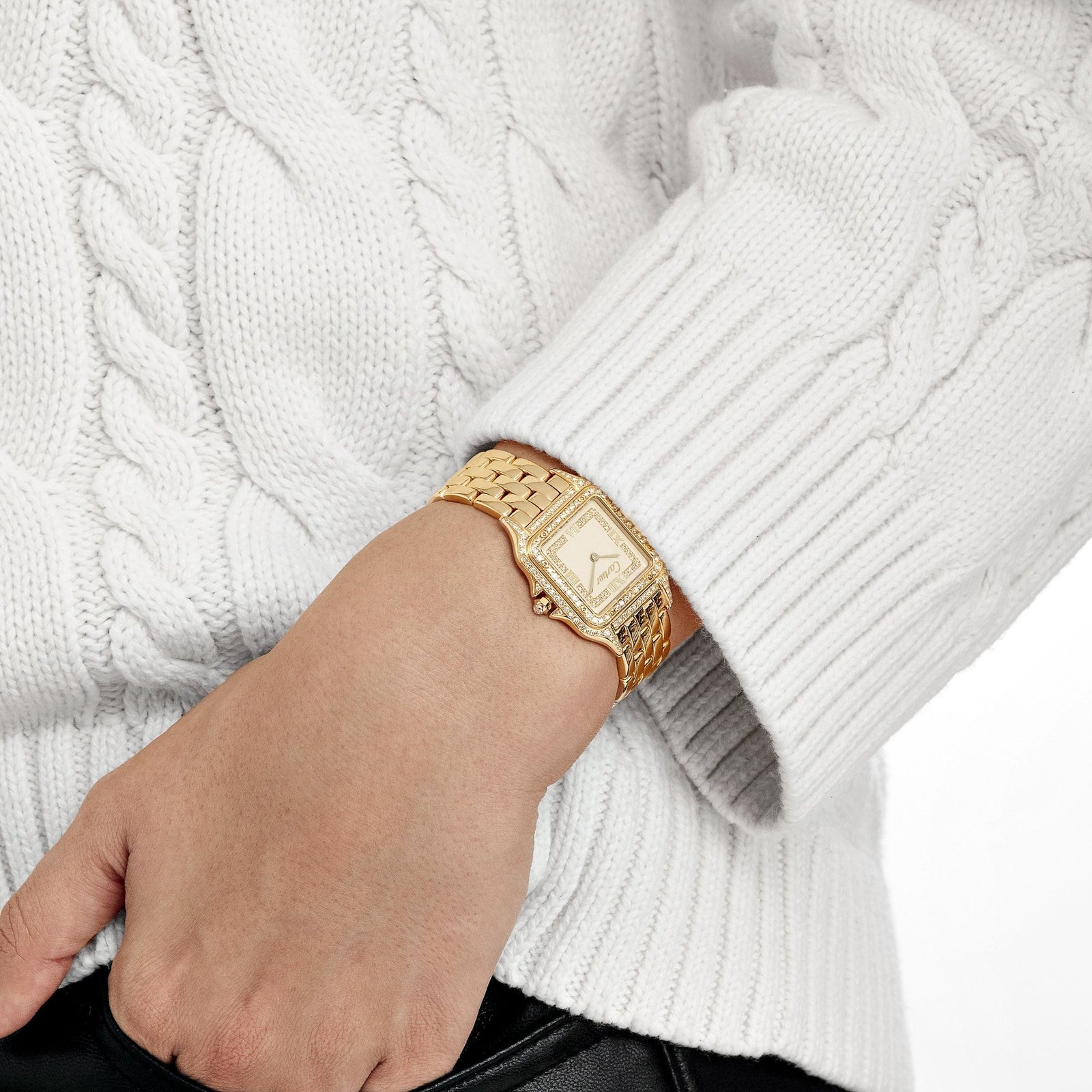 Cartier Panthère 88369 Yellow Gold Diamond-Set Dial Bezel Lugs Quartz - Image 3