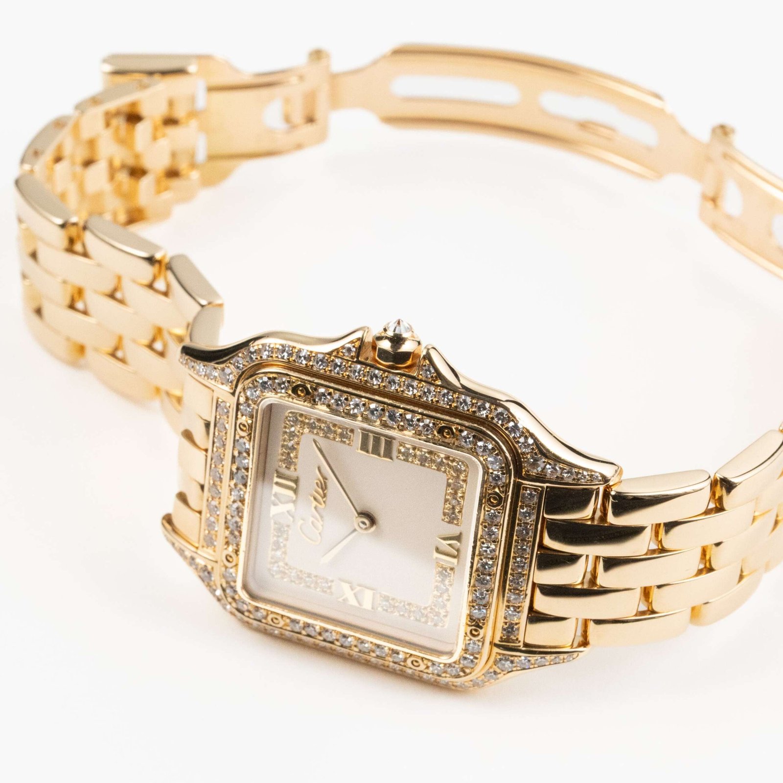 Cartier Panthère 88369 Yellow Gold Diamond-Set Dial Bezel Lugs Quartz - Image 7