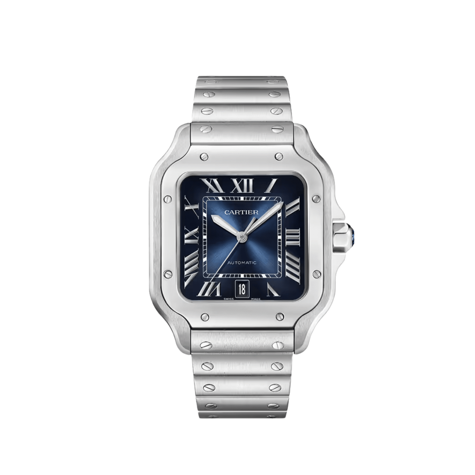 Cartier Santos Large WSSA0071 Stainless Steel Blue Dial