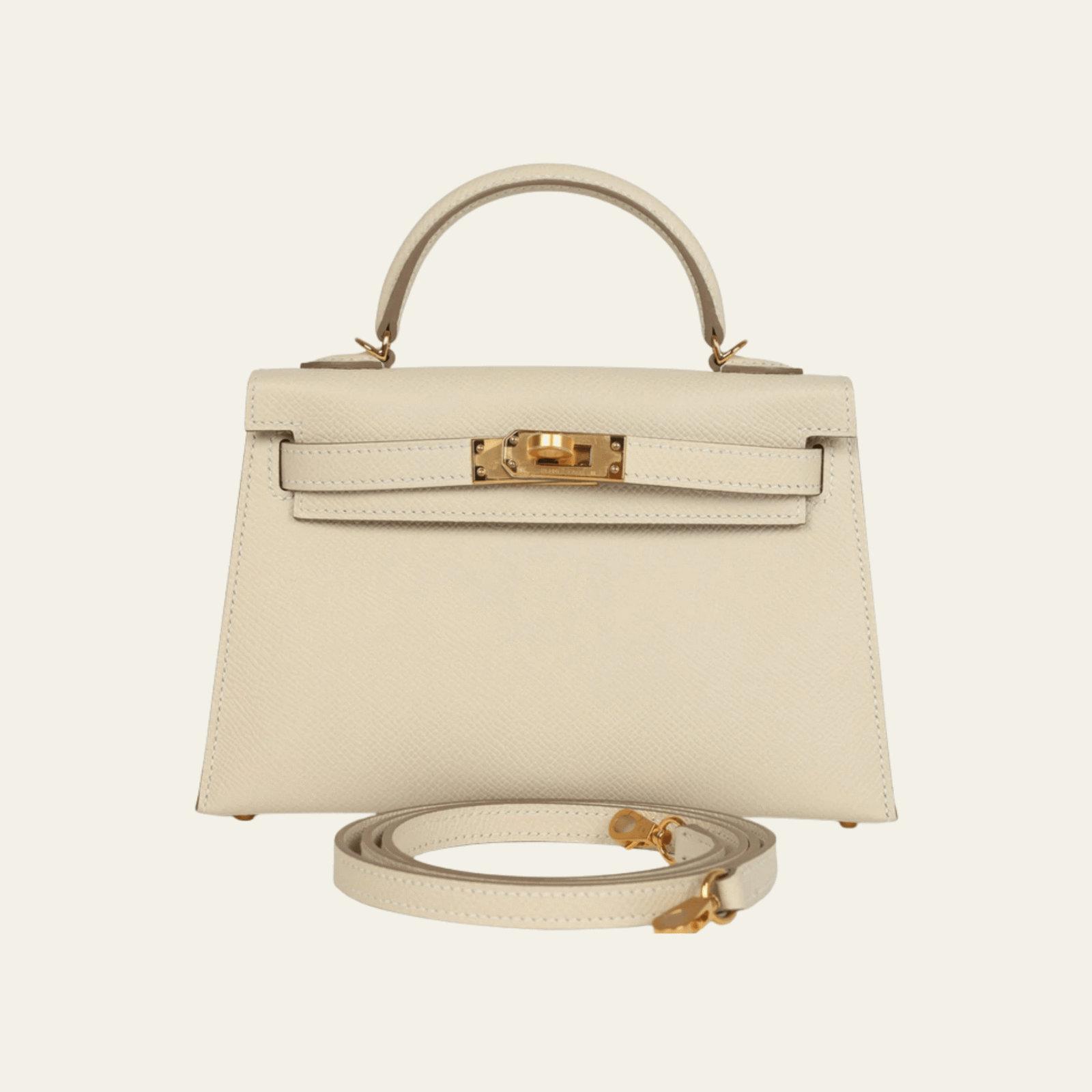 Hermès Craie Mini Kelly Sellier 20 Epsom Gold Hardware