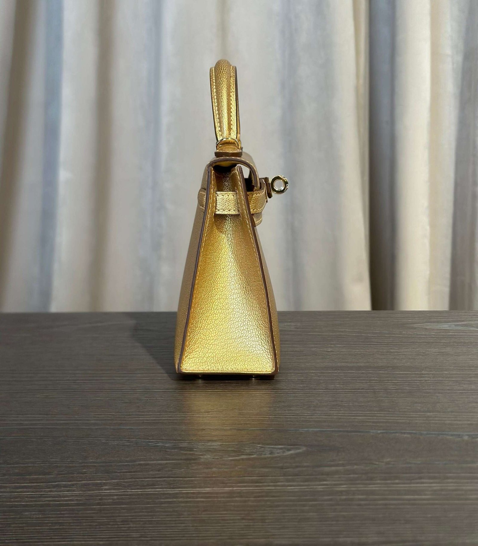 Hermès Dore Mini Kelly Sellier 20 Chevre Chamkilight Permabrass Hardware - Image 4