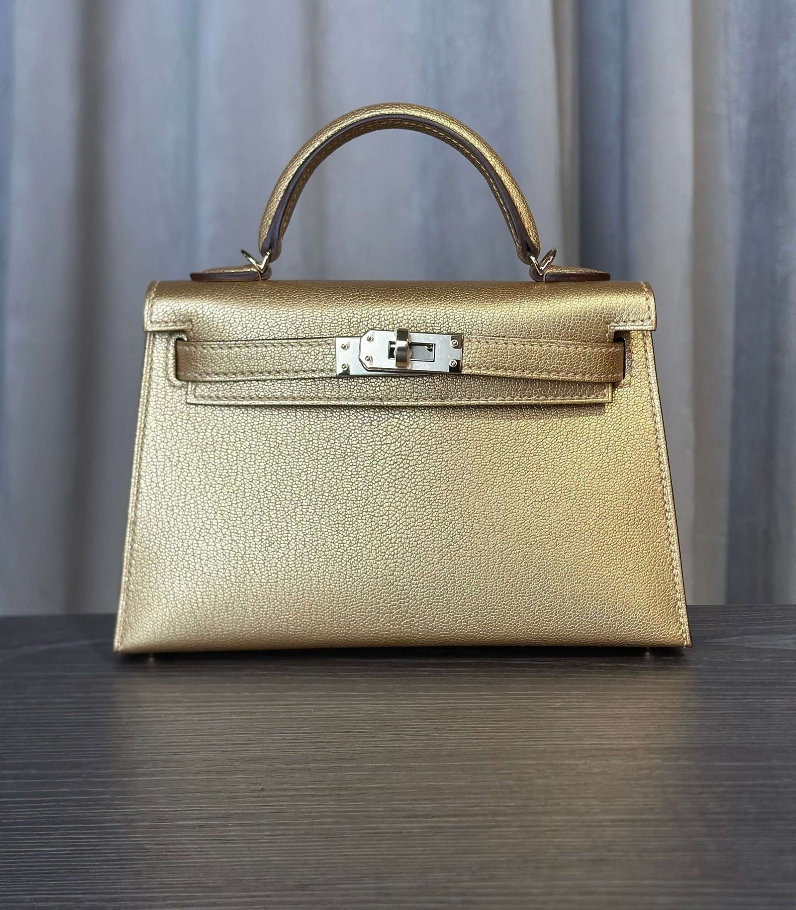 Hermès Dore Mini Kelly Sellier 20 Chevre Chamkilight Permabrass Hardware - Image 3