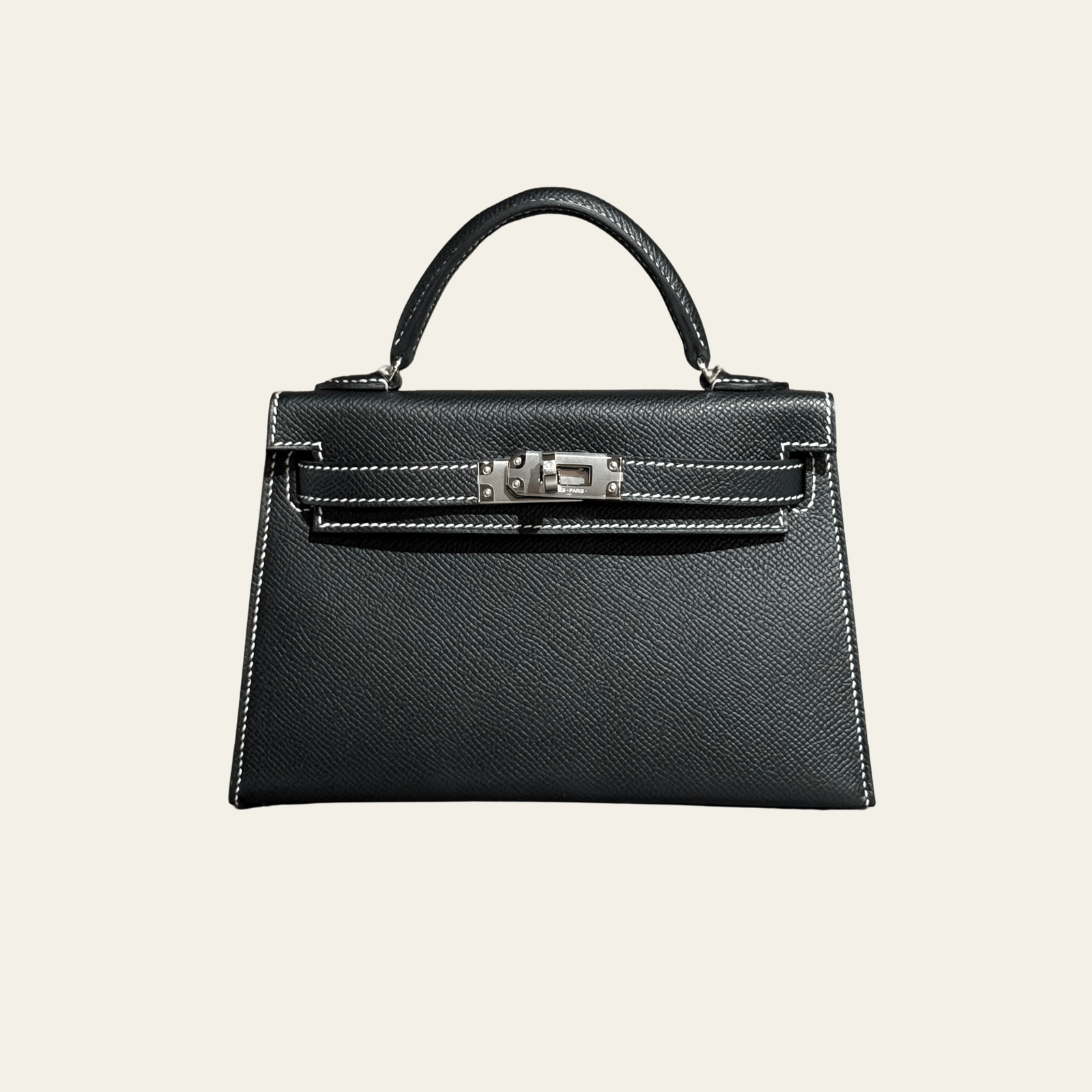 Hermès Noir Mini Kelly Sellier 20 Verso Palladium Hardware HSS