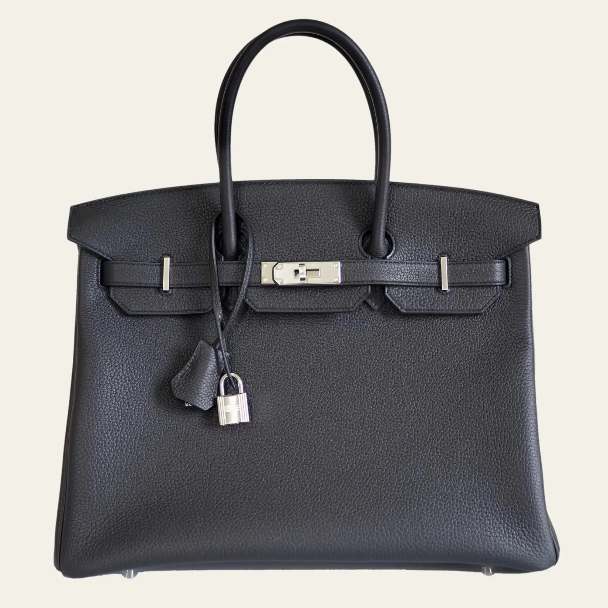 Hermès Noir Birkin 35 Togo Palladium Hardware