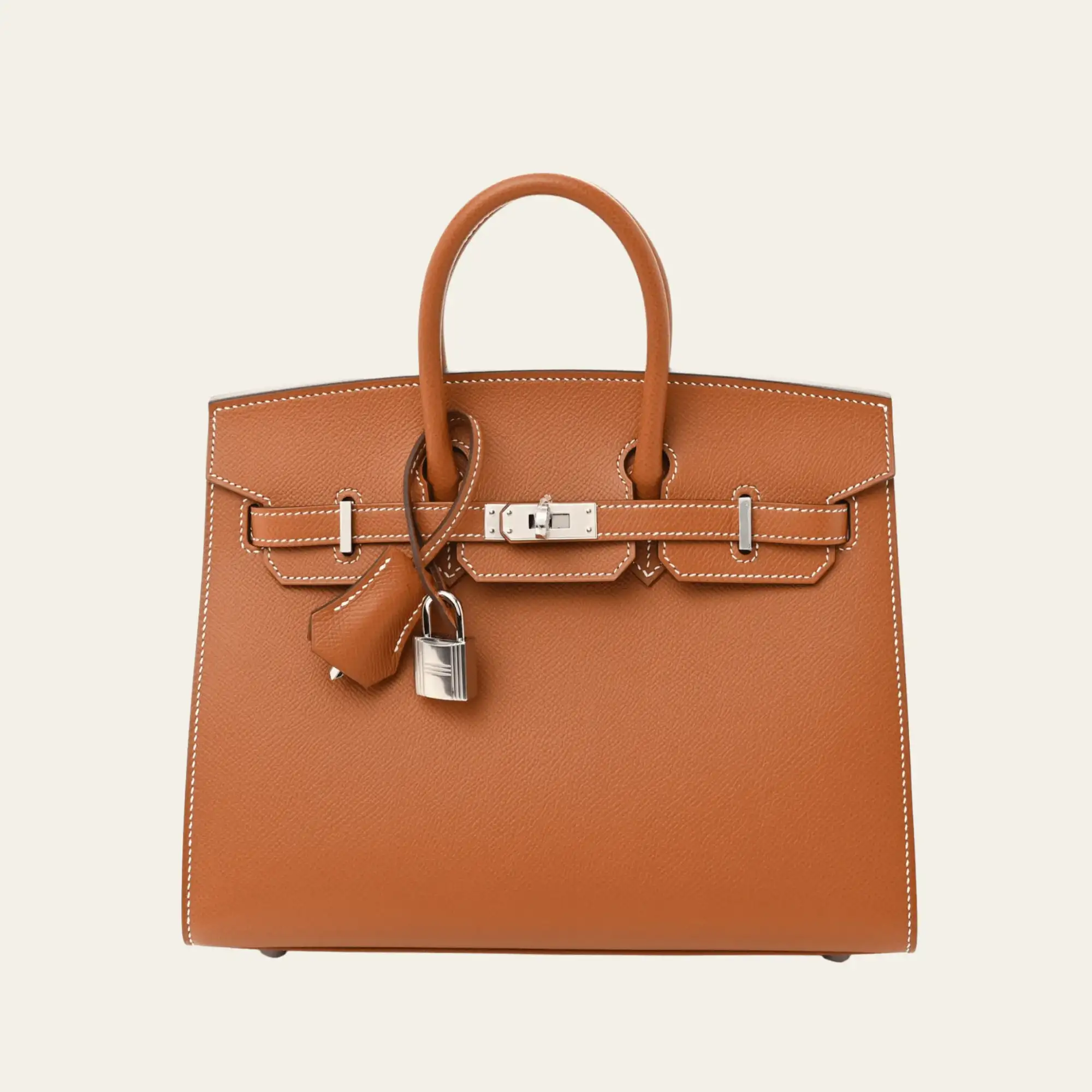 Hermès Gold Birkin Sellier 25 Epsom Palladium Hardware