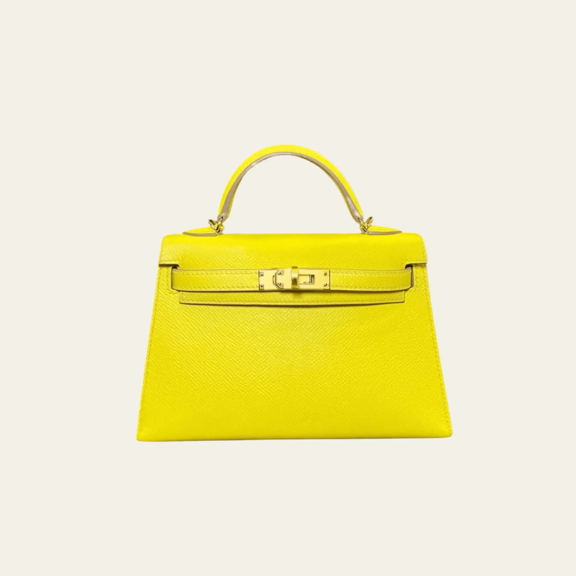 Hermès Lime Kelly Sellier 20 Mini Epsom Gold Hardware