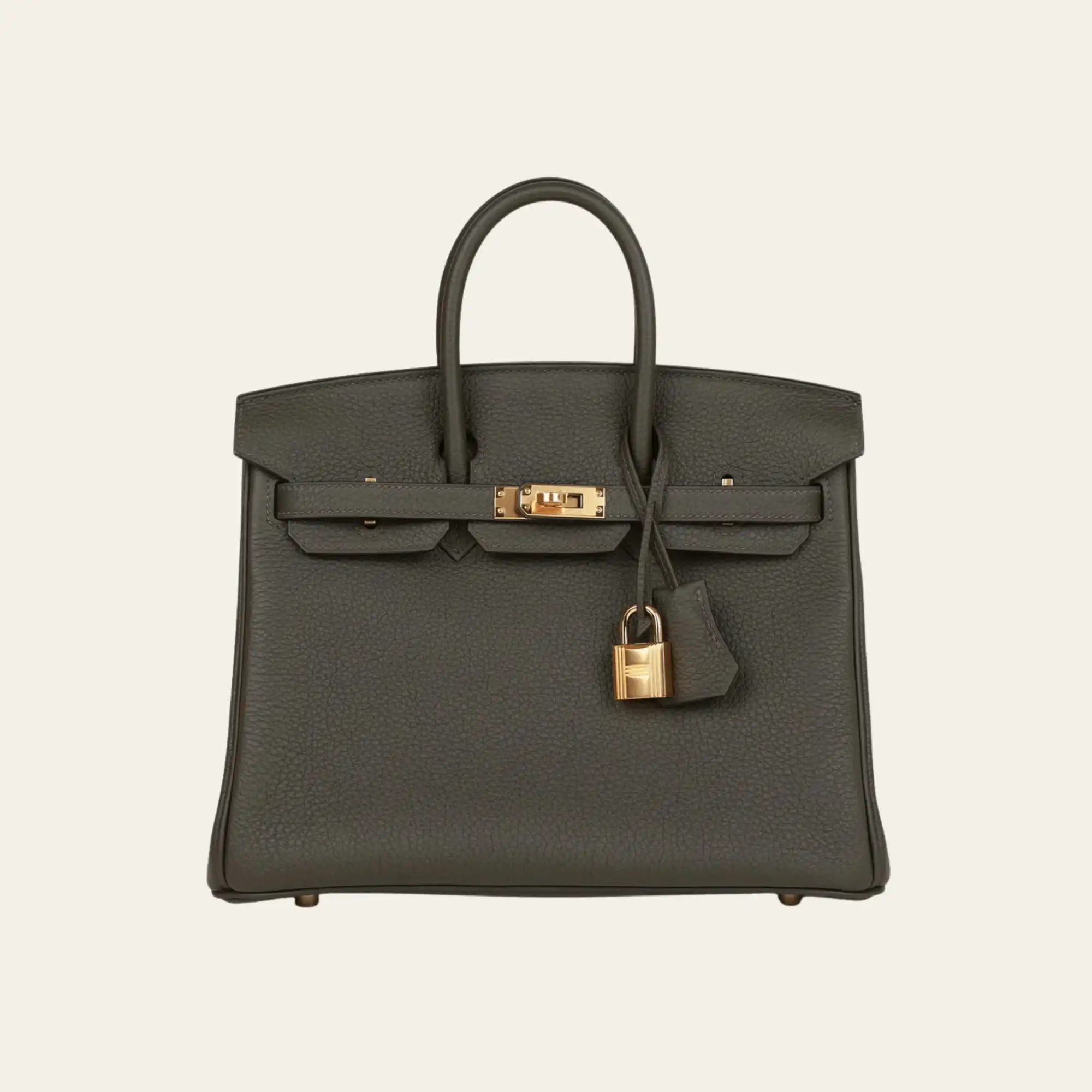 Hermès Vert De Gris Birkin 25 Togo Gold Hardware
