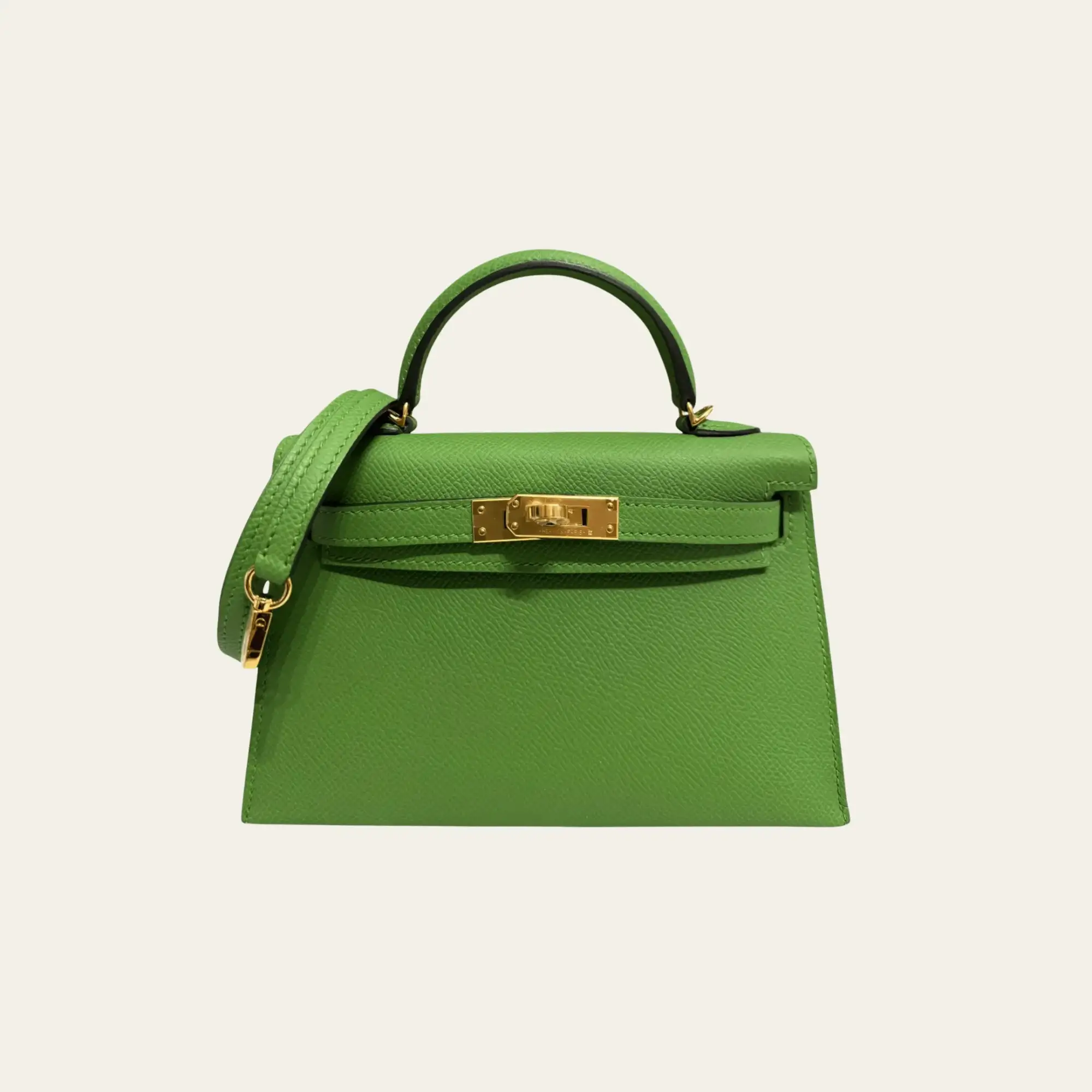 Hermès Vert Yucca Mini Kelly Sellier 20 Epsom Gold Hardware