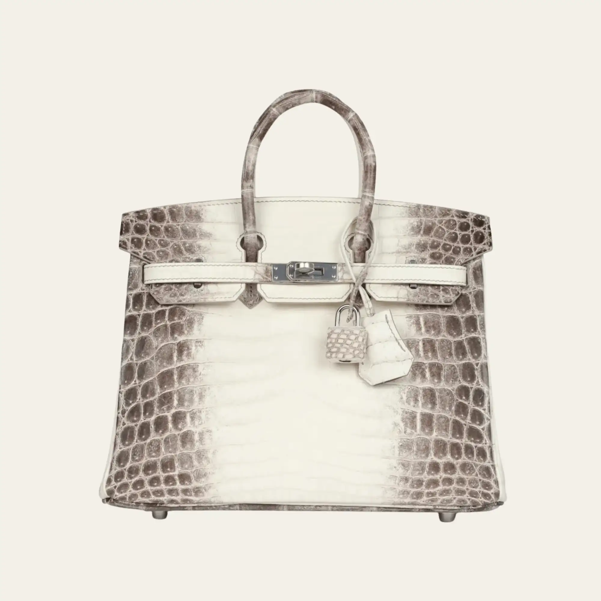 Hermès Himalaya Birkin 25 Niloticus Crocodile Palladium Hardware