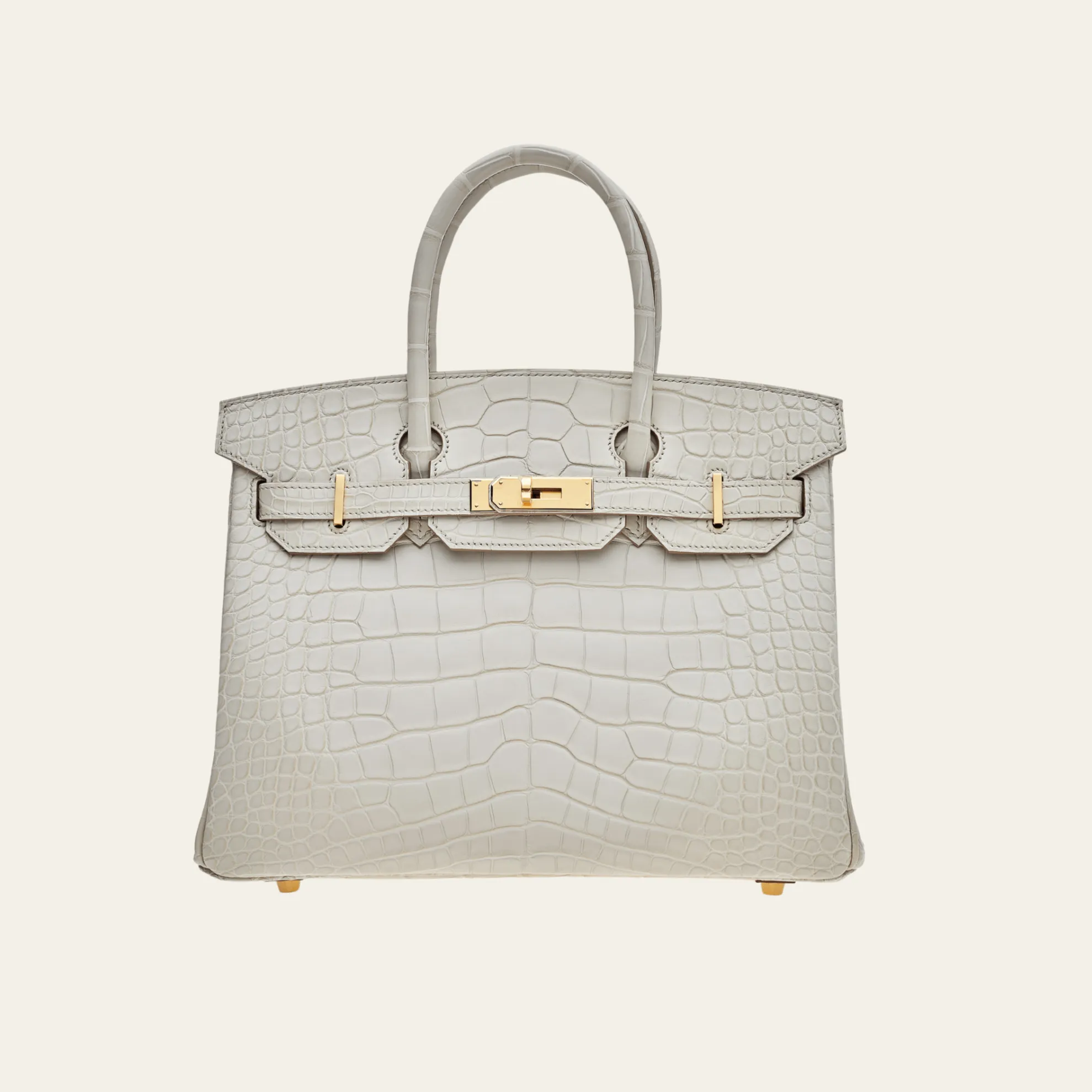Hermès Beton Birkin 25 Matte Alligator Gold Hardware