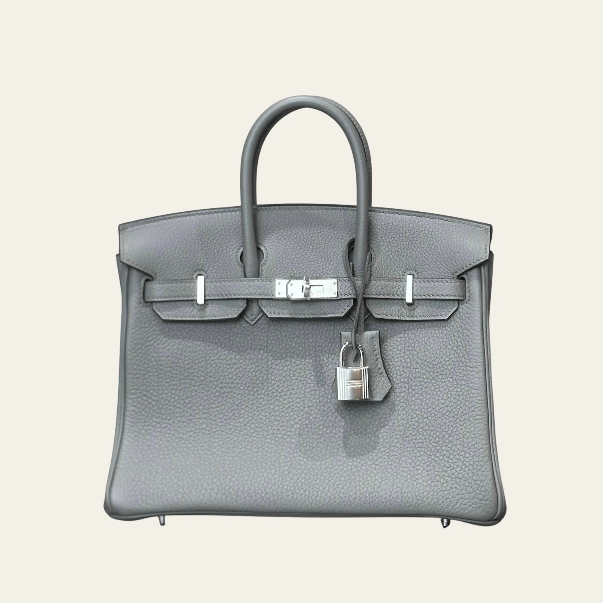 Hermès Gris Etain Birkin 25 Togo Palladium Hardware