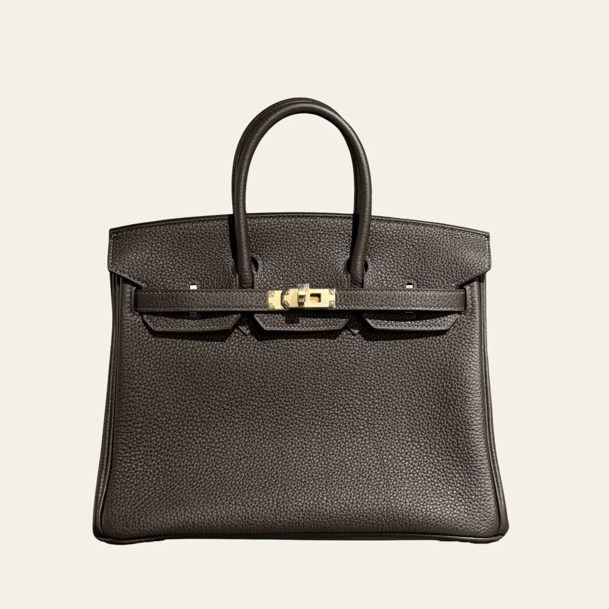 Hermès Bai-Brun Birkin 25 Togo Permabrass Hardware