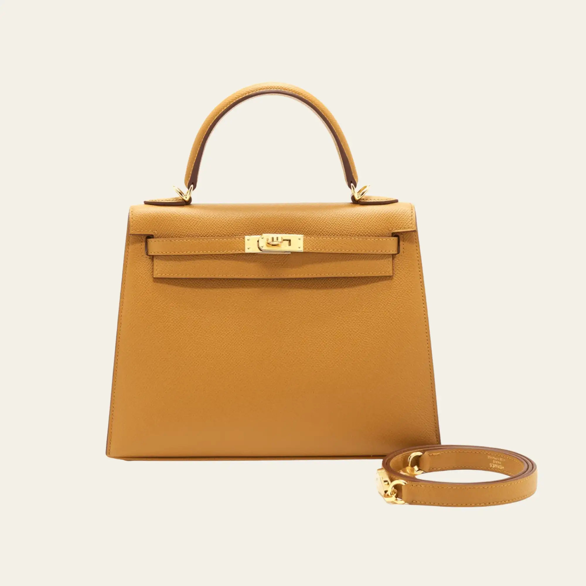Hermès Sesame Kelly Sellier 25 Epsom Gold Hardware