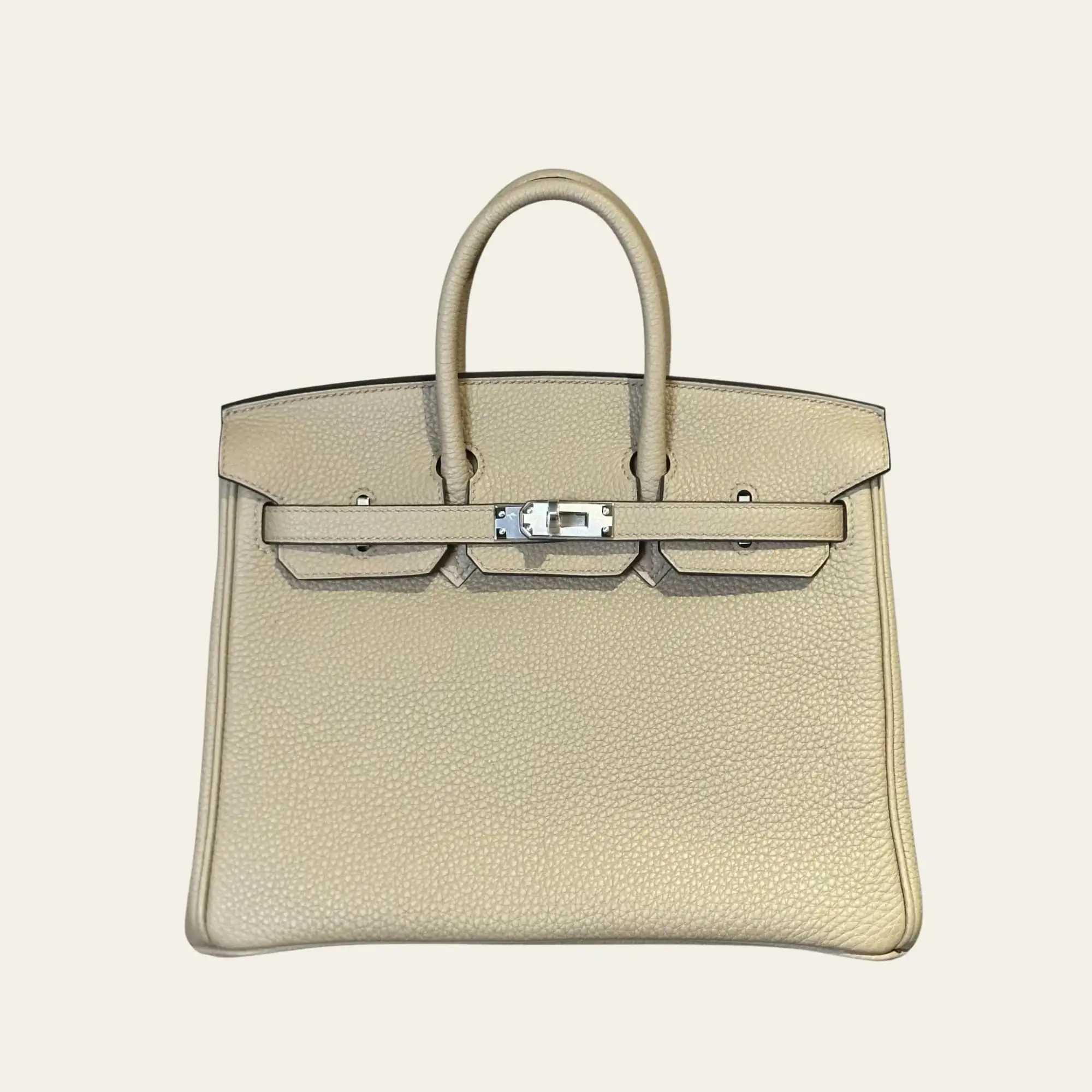 Hermès Birkin 25 Beige Marfa Togo Palladium Hardware