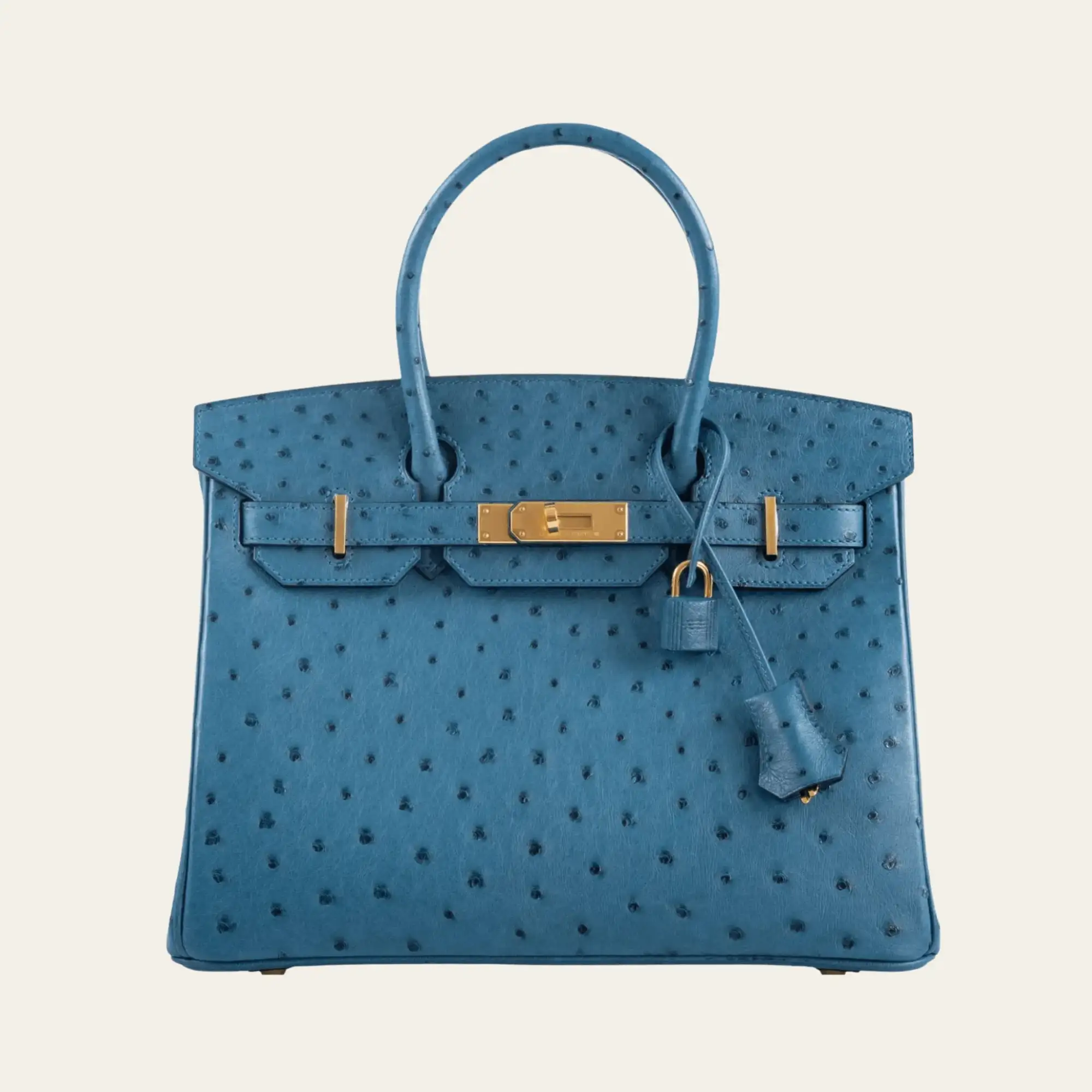 Hermès Bleu Cobalt Birkin 30 Ostrich Gold Hardware