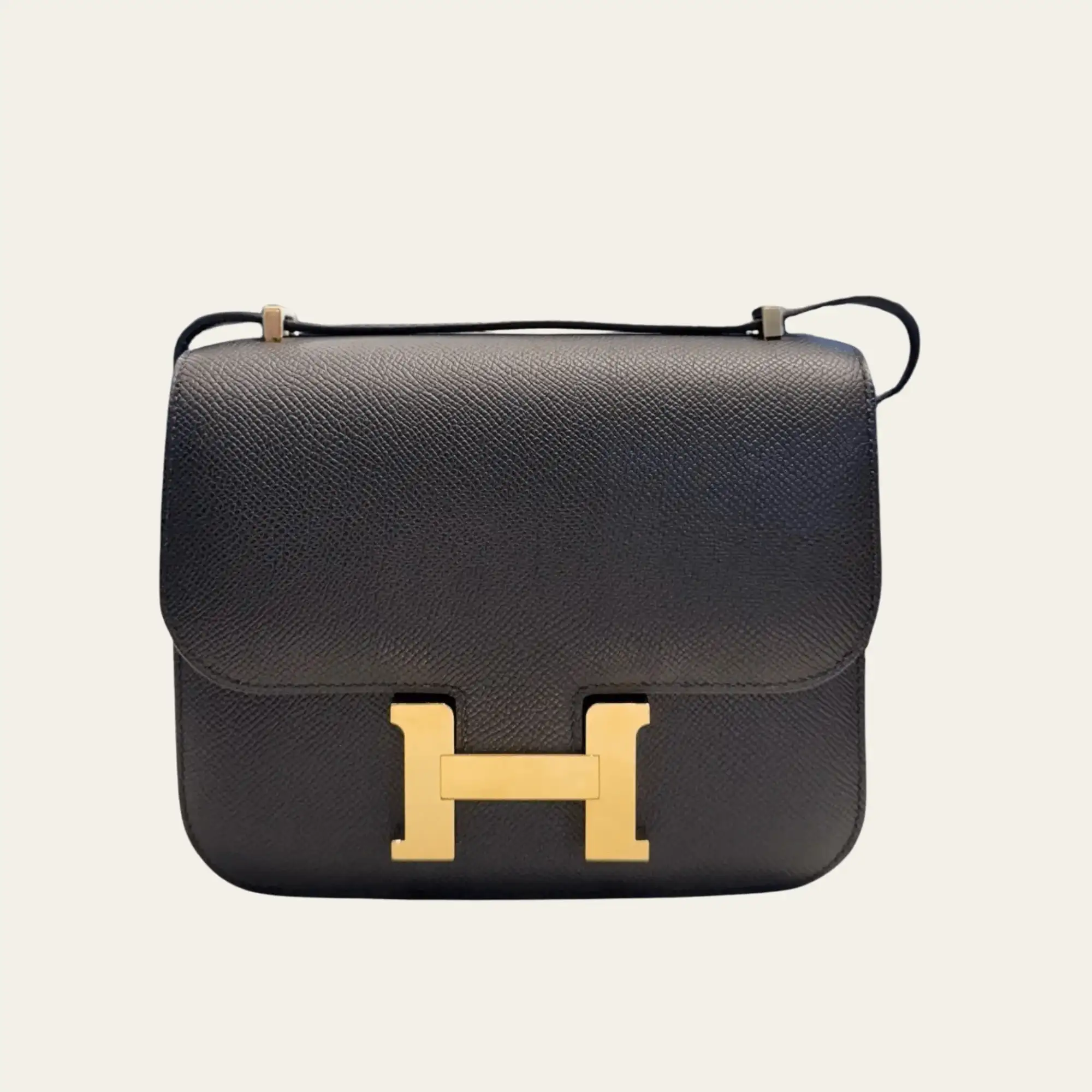 Hermès Noir and Bleu Electrique Constance 18 Verso Epsom Gold Hardware Hermès Special Order HSS