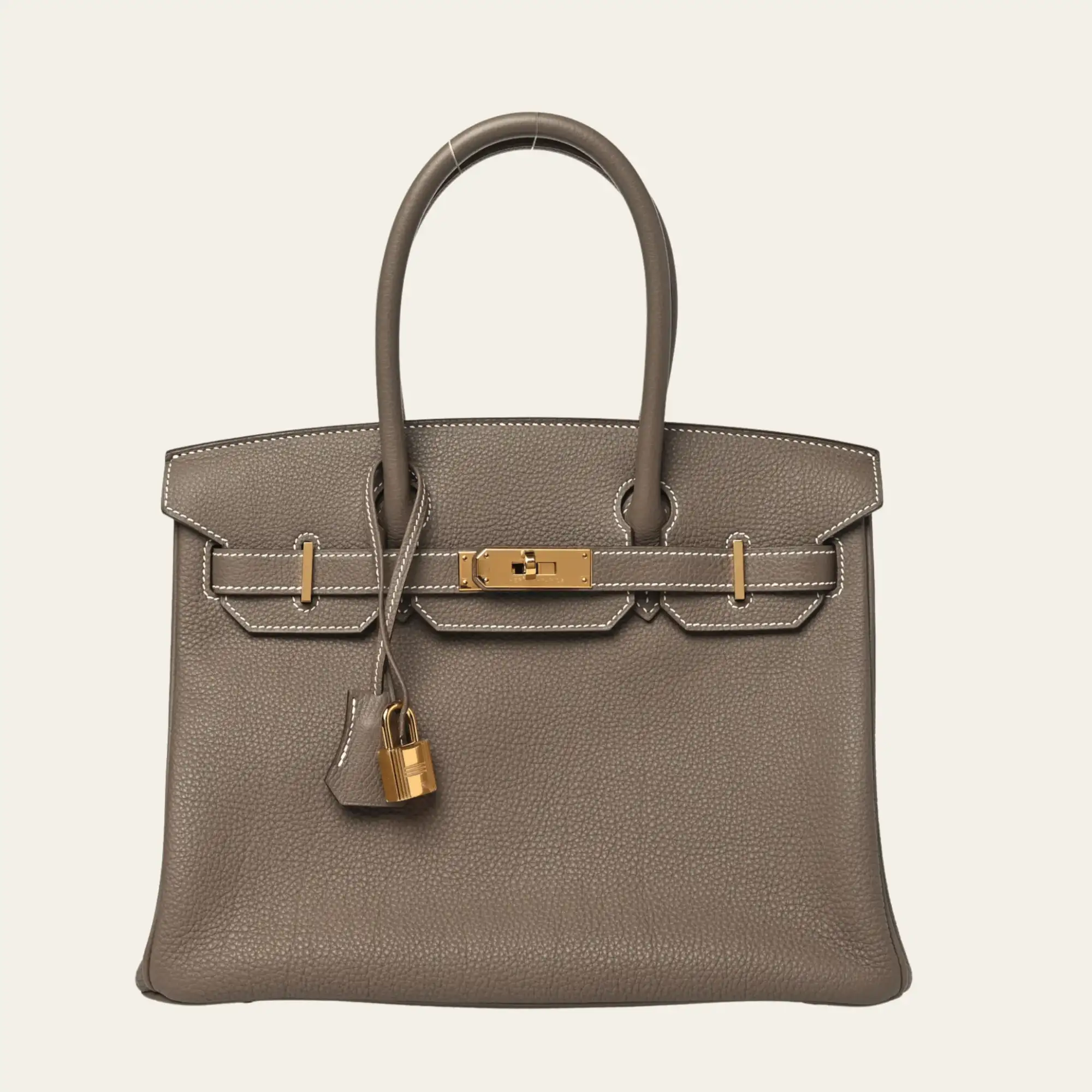 Hermès Etoupe Birkin 30 Togo Gold Hardware