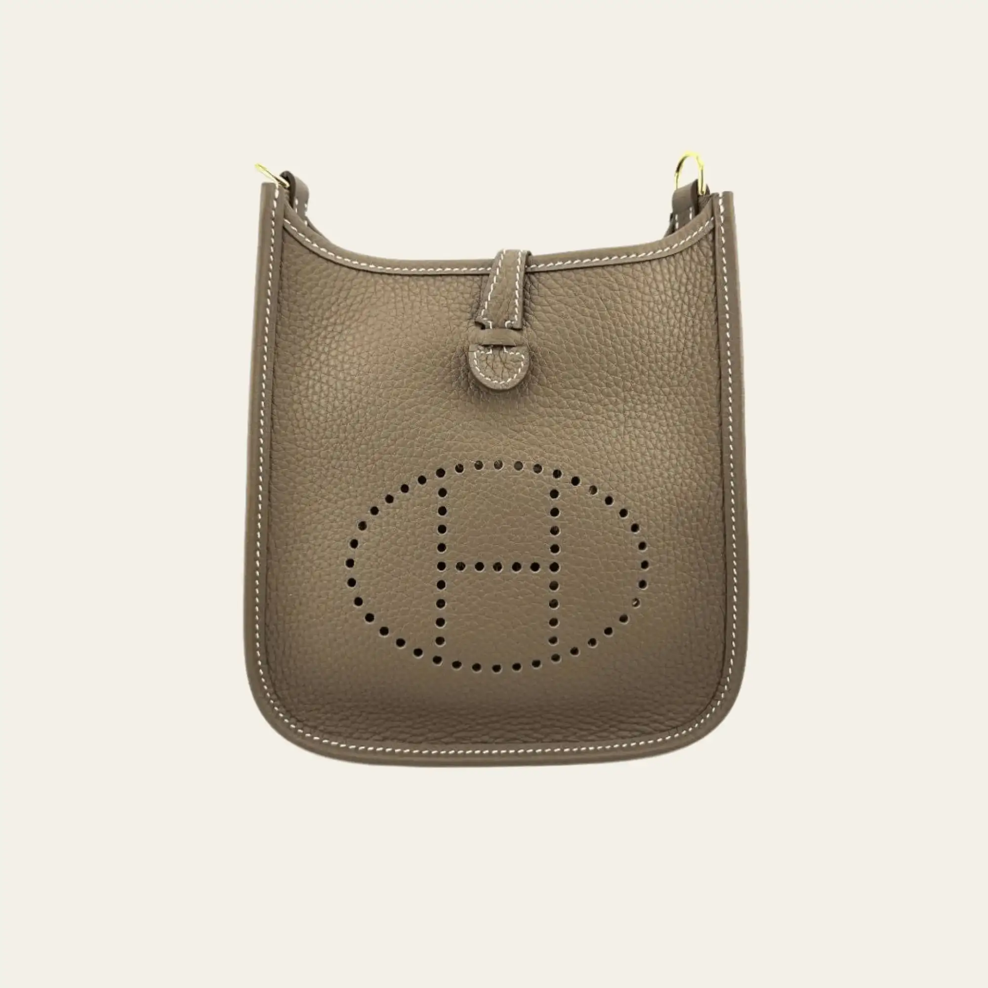 Hermès Etoupe Bleu Indigo Evelyne 16 Amazone Clemence Gold Hardware