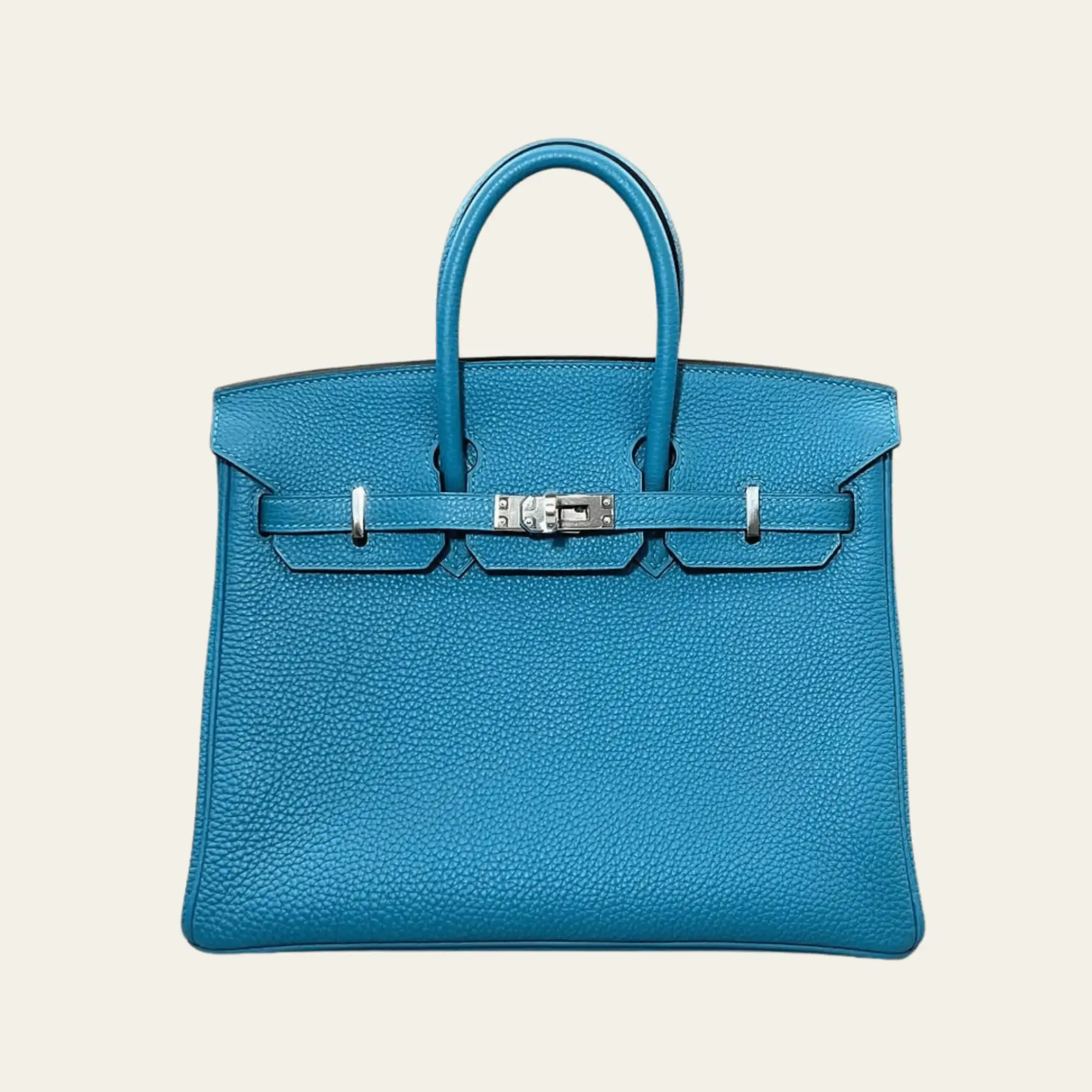 Hermès Turquoise Birkin 25 Togo Palladium Hardware