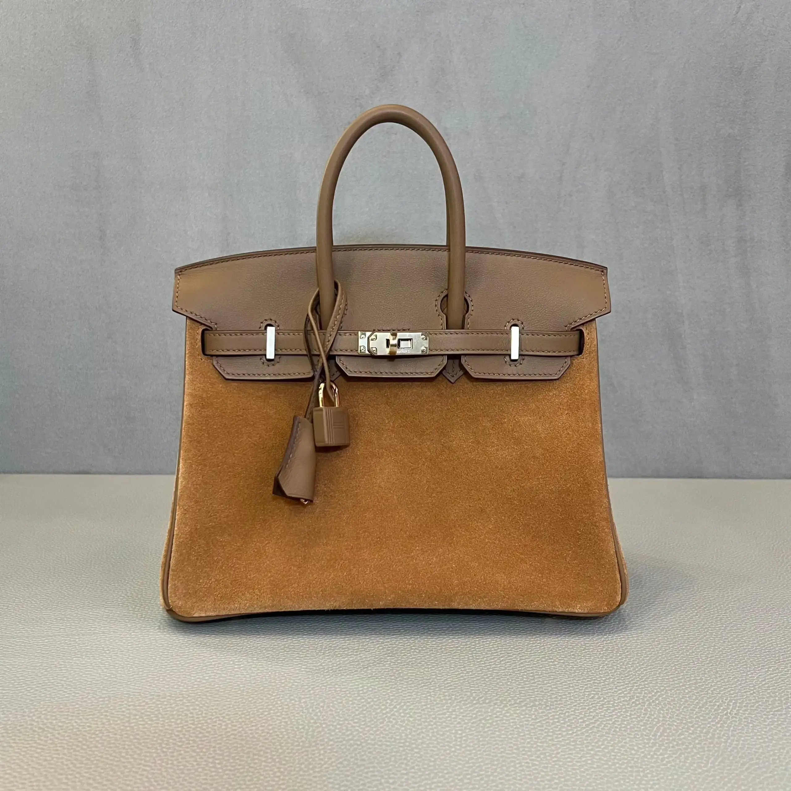 Hermès Chamois and Alezan Birkin 25 Grizzly and Swift Electrum Hardware - Image 2