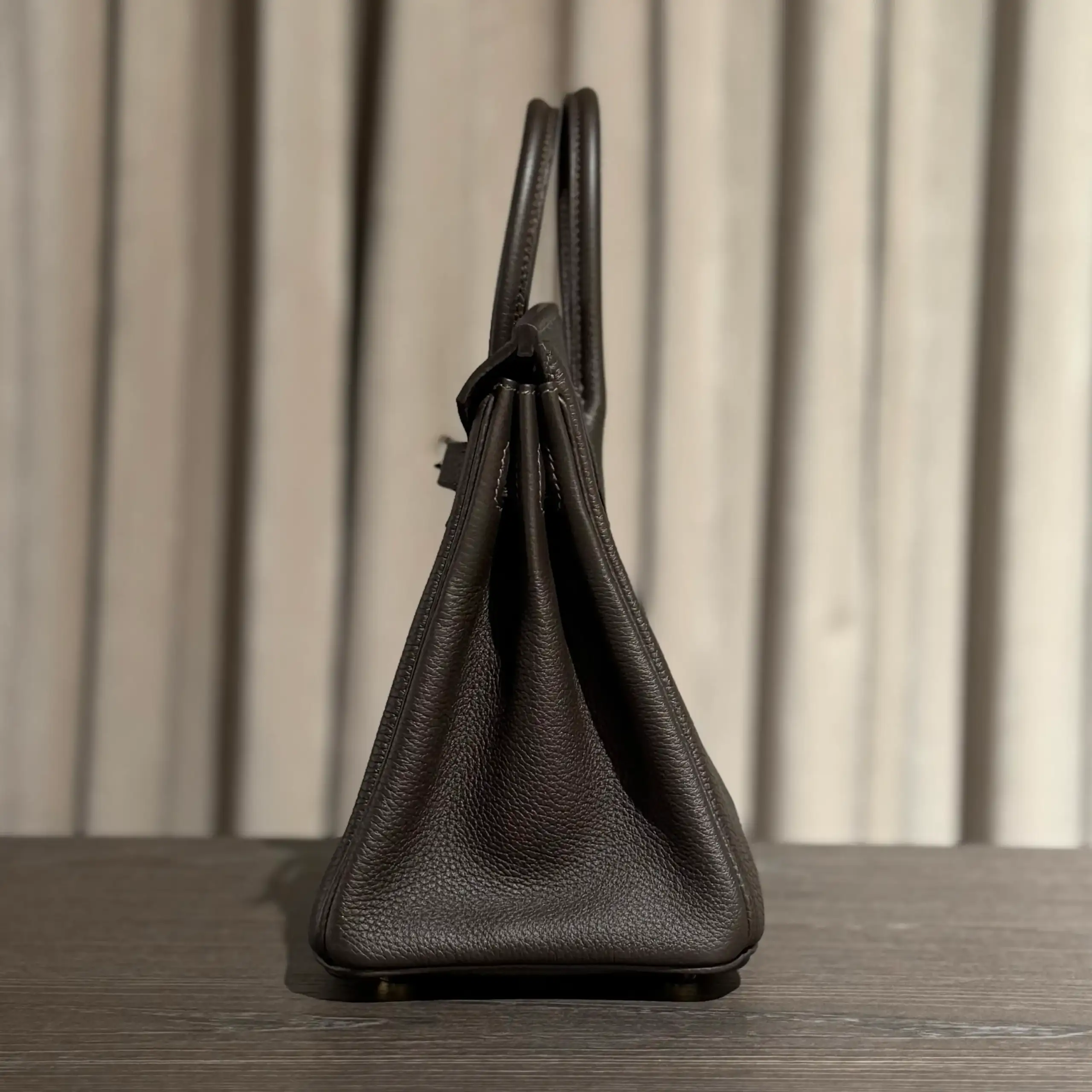 Hermès Bai-Brun Birkin 25 Togo Permabrass Hardware - Image 5