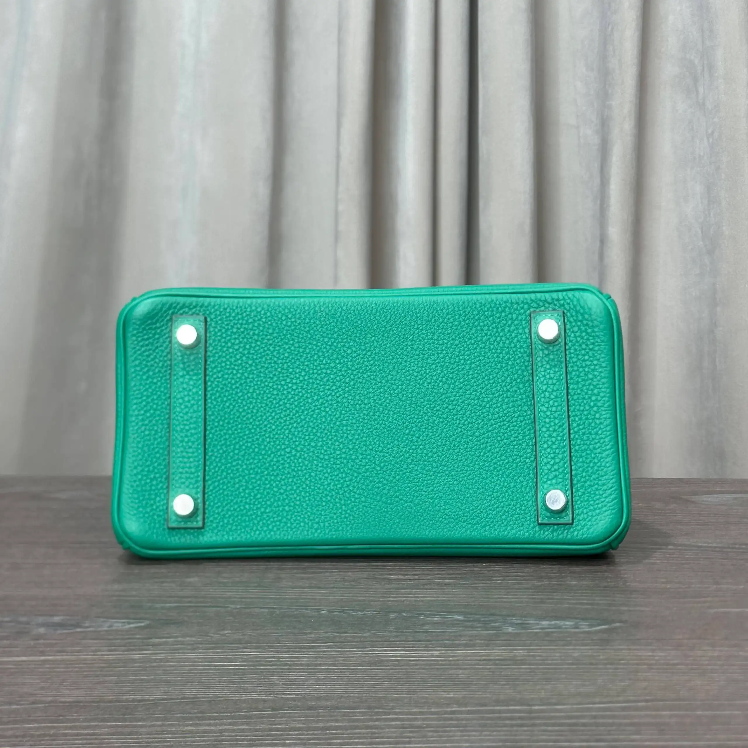 Hermès Vert Vertigo Birkin 25 Togo Palladium Hardware - Image 6
