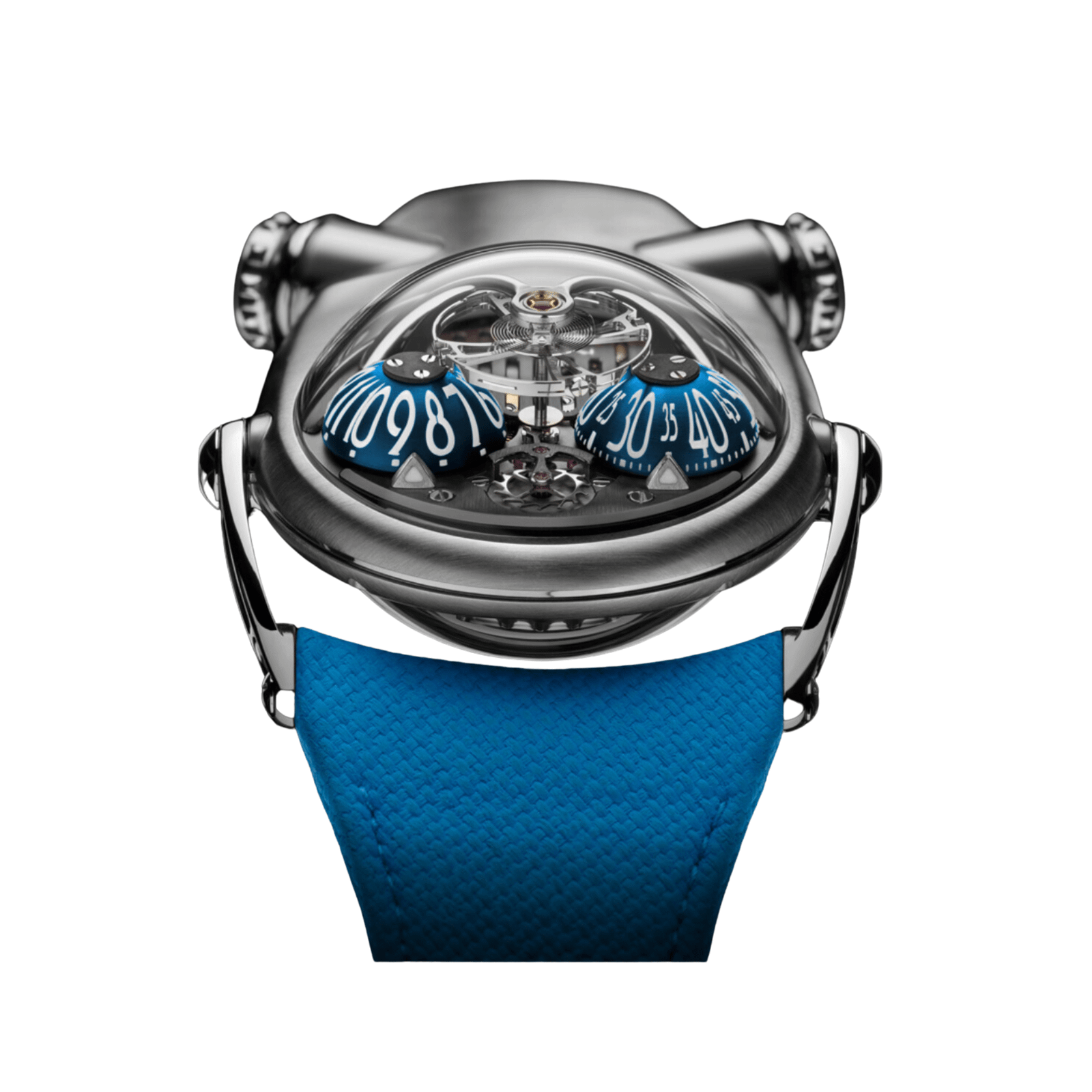 MB&F 100T036 Horological Machine No.10 'Bulldog' Titanium Blue Dial