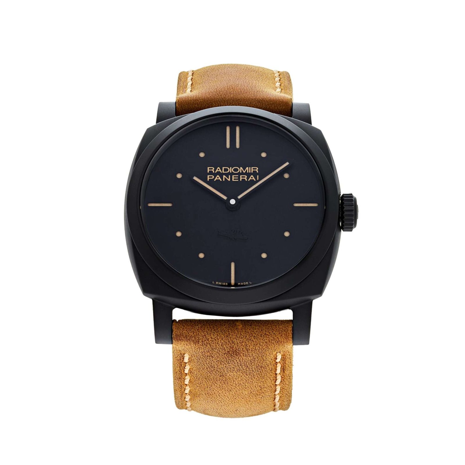 Panerai Radiomir 1940 3 Days Black Ceramic Scamosciato Strap PAM00577