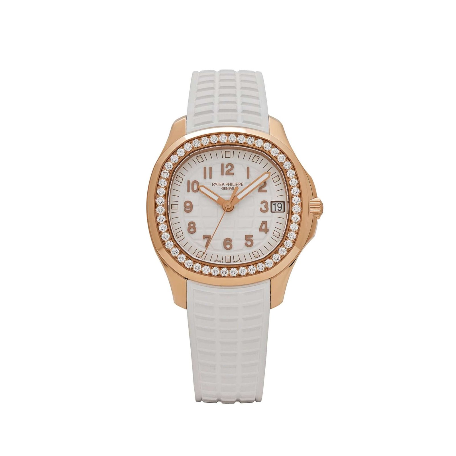 Patek Philippe Aquanaut Luce 5268/200R-001 Rose Gold Diamond Bezel White Dial