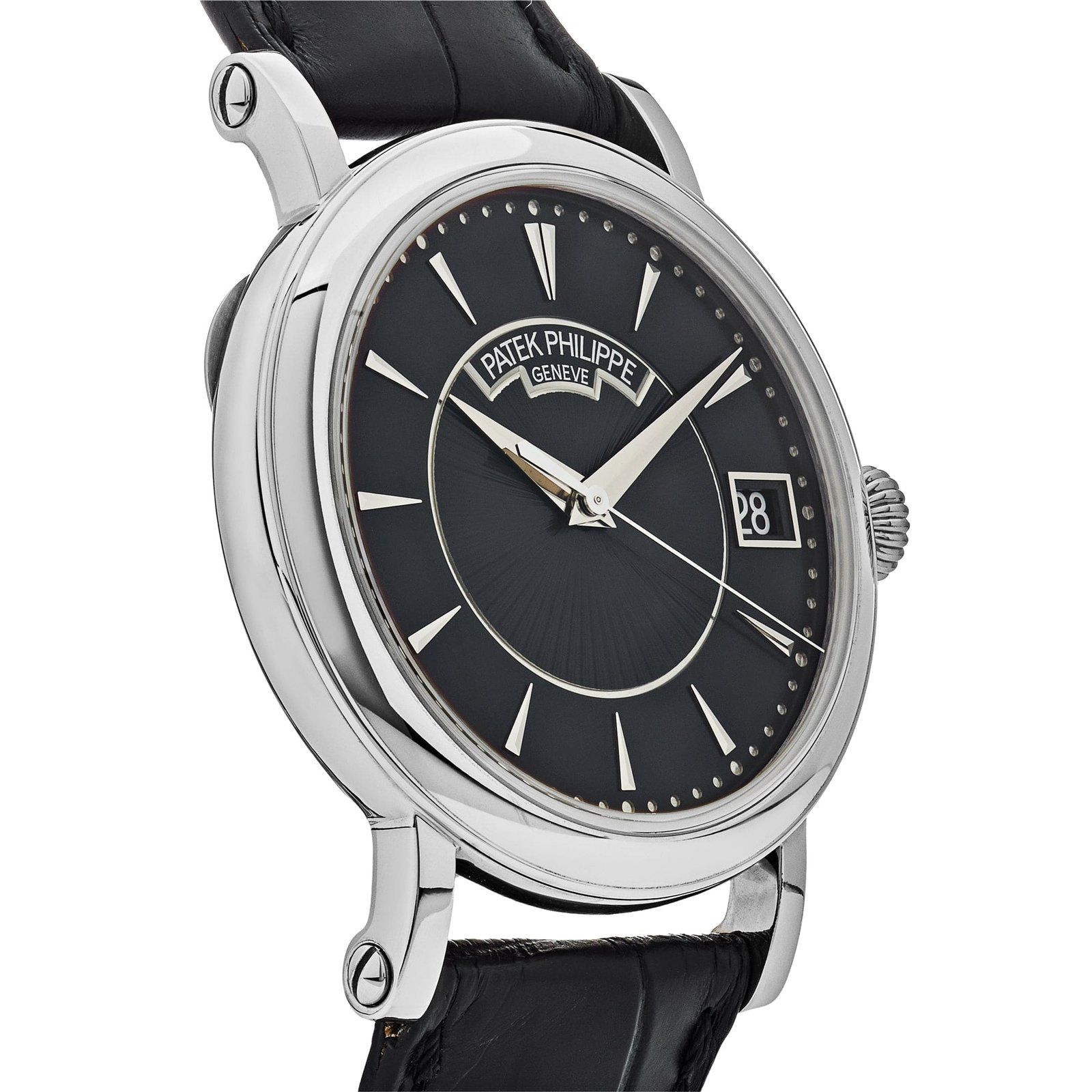 Patek Philippe Calatrava 5153G-001 Date White Gold Black Dial - Image 3