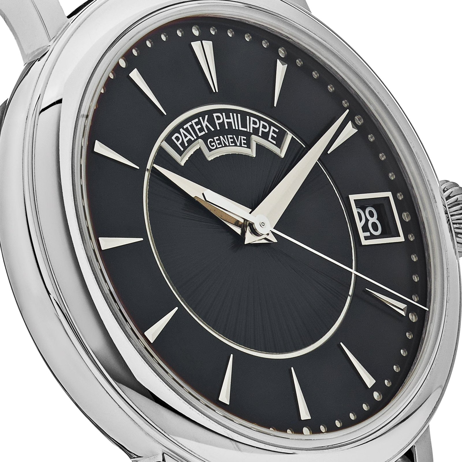 Patek Philippe Calatrava 5153G-001 Date White Gold Black Dial - Image 4