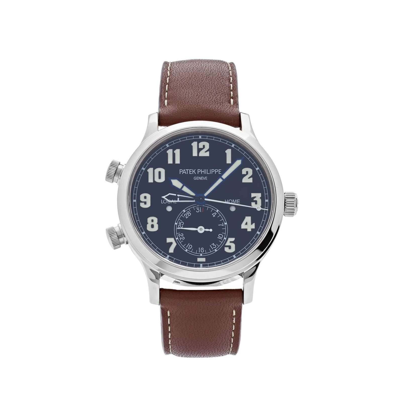 Patek Philippe Calatrava 5524G-001 'Pilot' Travel Time White Gold Blue Dial (2024)