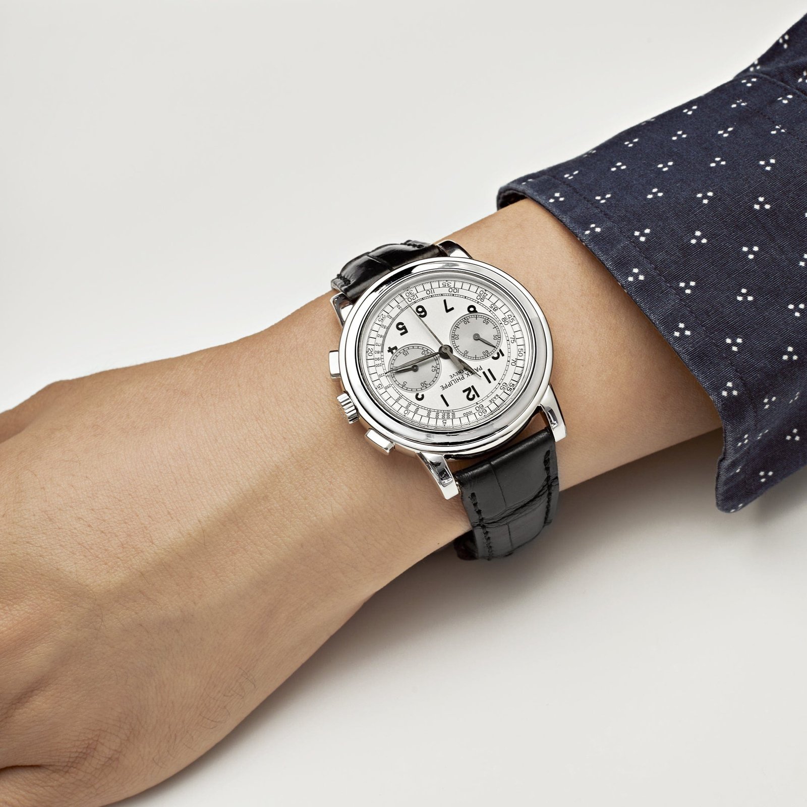 Patek Philippe Complications 5070G-001 Chronograph White Gold Silver Dial (2005) - Image 2