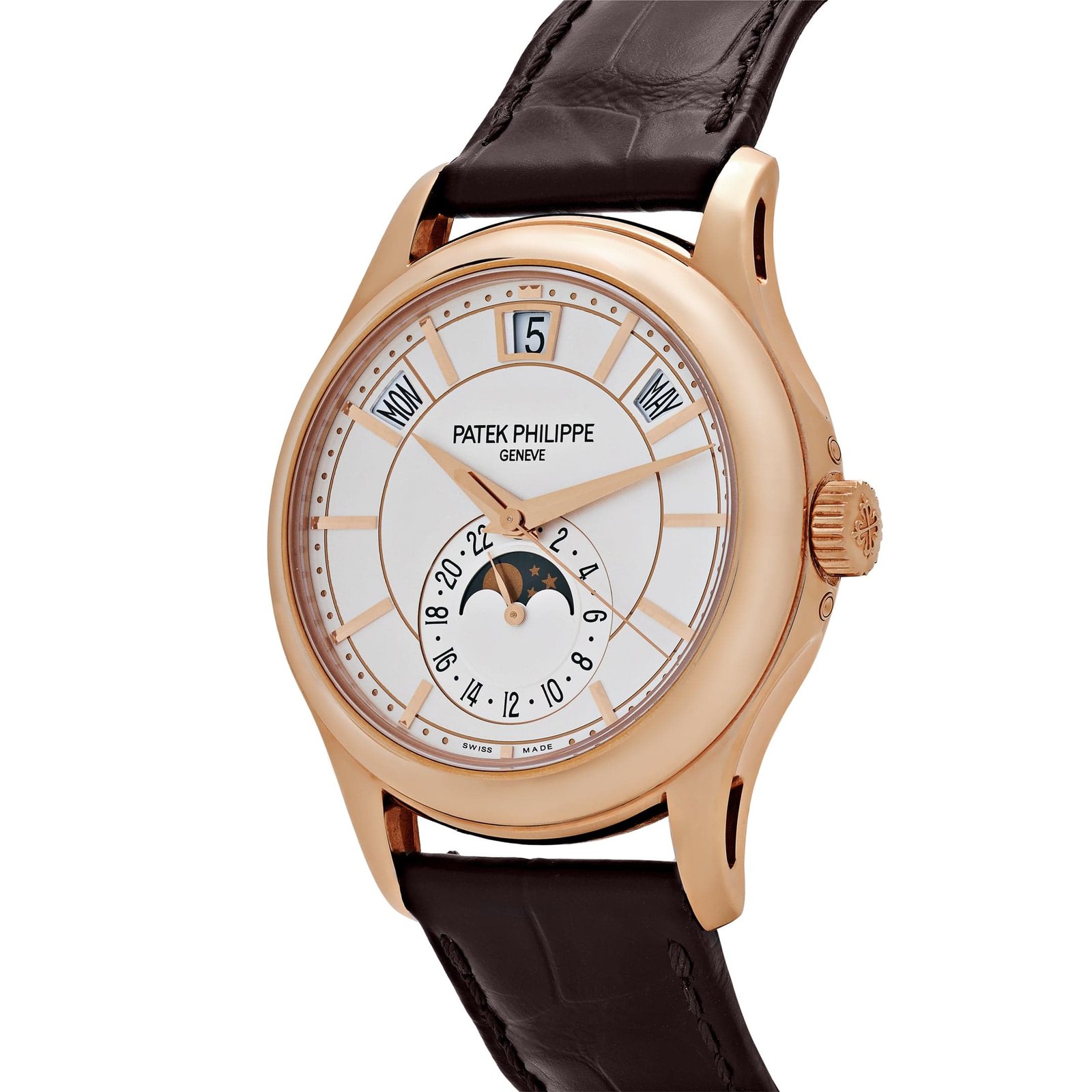 Patek Philippe Complications 5205R-001 Annual Calendar Rose Gold White Dial - Image 3