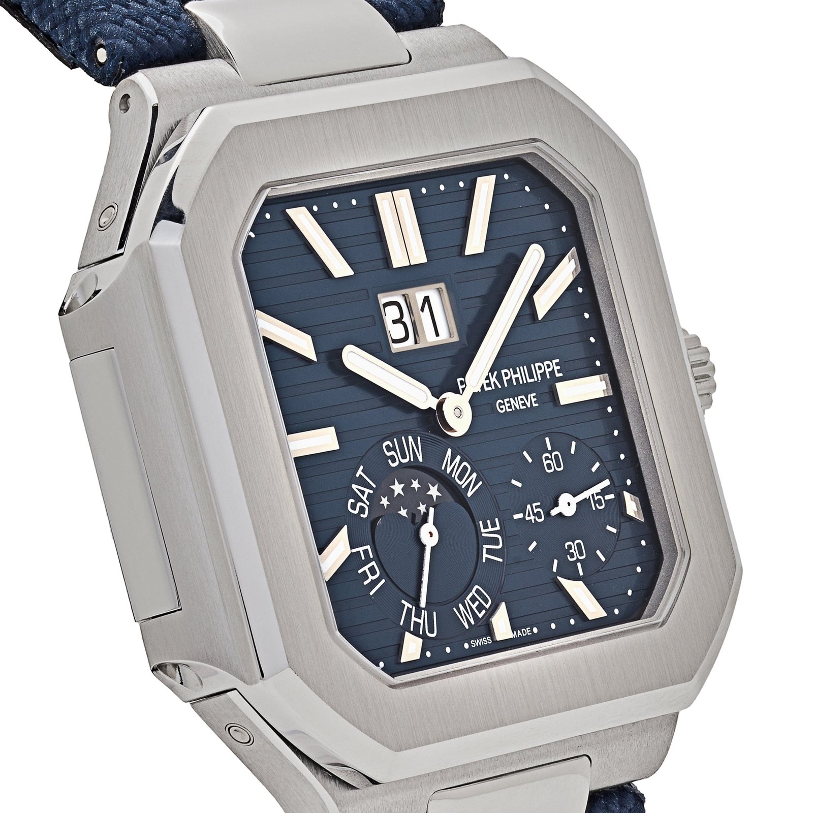 Patek Philippe Cubitus 5822P-001 Platinum Blue Dial Moon Phase (2024) - Image 7