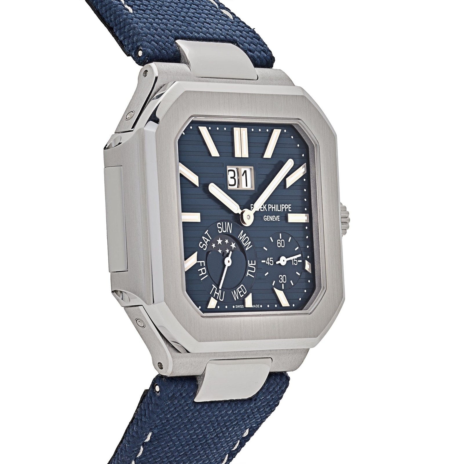 Patek Philippe Cubitus 5822P-001 Platinum Blue Dial Moon Phase (2024) - Image 6